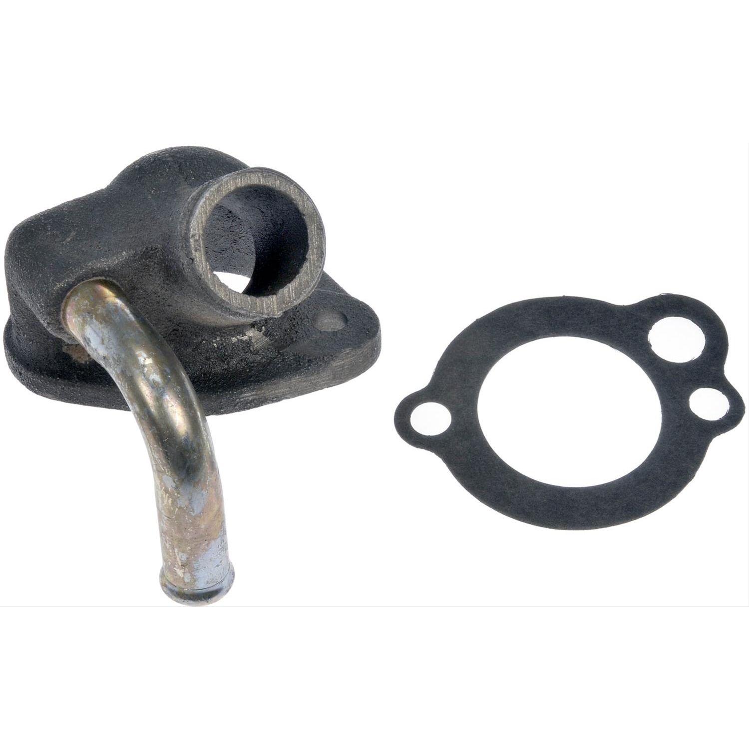 902-2059 Thermostat Housing OE Solutions Series - Coolant Housing/Water Outlet: with Housing and Gasket, 45 Degree Neck Angle - Dorman 902-2059 Engine Coolant Thermostat Housing for Specific Models - Engine Coolant Thermostat Housing - Thermostat Housing - Engine Coolant Thermostat Housing - Water Outlet - Coolant Bleeder - Coolant Outlet - This replacement engine coolant thermostat housing is engineered to match the fit and durability of the stock thermostat housing on specified vehicles. It is designed to withstand extreme temperature changes to extend service life. - Buick 1981-80, Cadillac 1982-80, Chevrolet 1981, Pontiac 1982-81