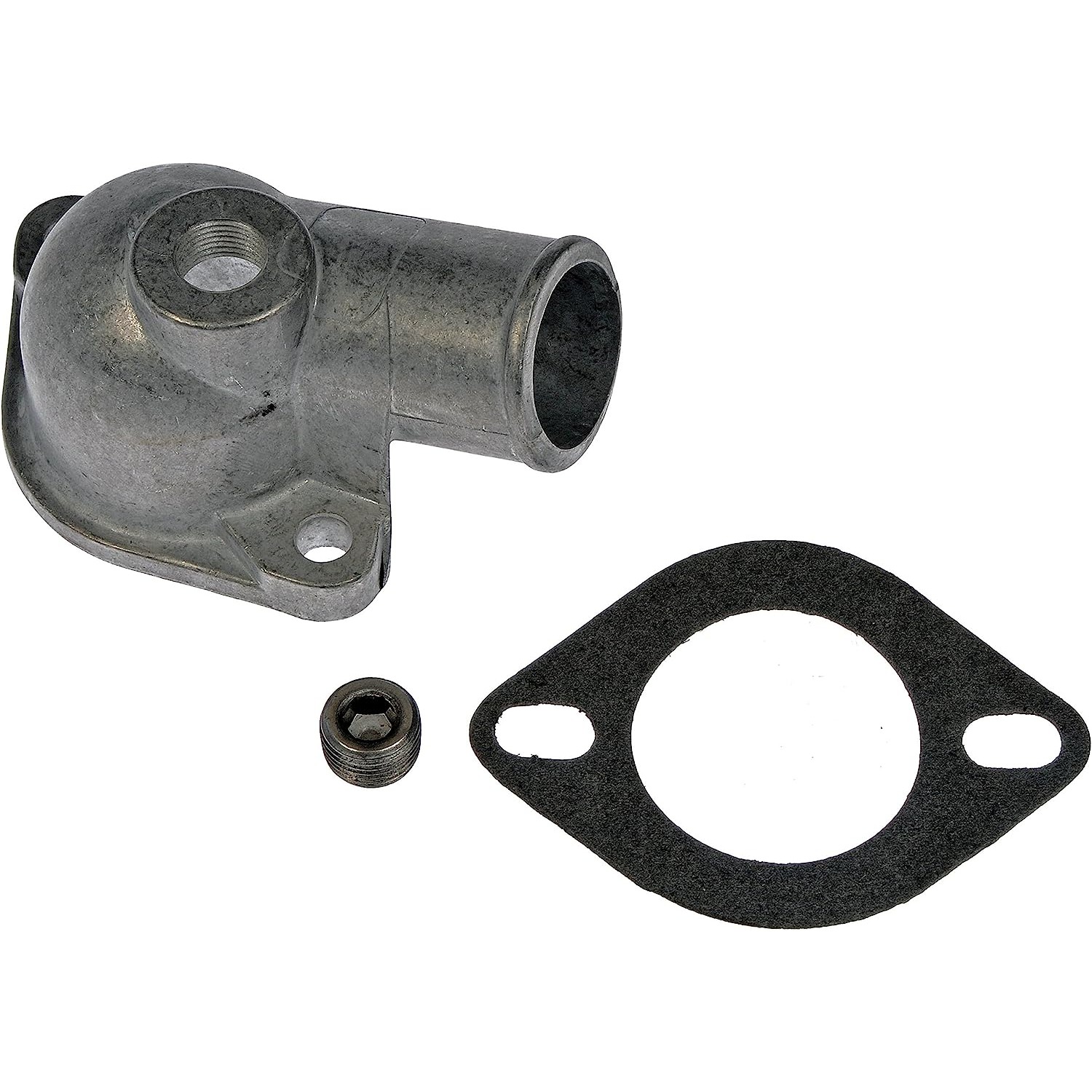 902-2064 Thermostat Housing OE Solutions Series - Coolant Housing/Water Outlet: with Housing and Gasket, 180 Degree Neck Angle - Dorman 902-2064 Engine Coolant Thermostat Housing Compatible with Select Checker / Chevrolet / GMC Models - DORMAN Engine Coolant Thermostat Housing for Ford - Engine Coolant Thermostat Housing - Thermostat Housing - Engine Coolant Thermostat Housing - Coolant Bleeder - Water Outlet - Coolant Outlet - This replacement engine coolant thermostat housing is engineered to match the fit and durability of the stock thermostat housing on specified vehicles. It is designed to withstand extreme temperature changes to extend service life. - Checker 1978, Chevrolet 1985-78, GMC 1985-78