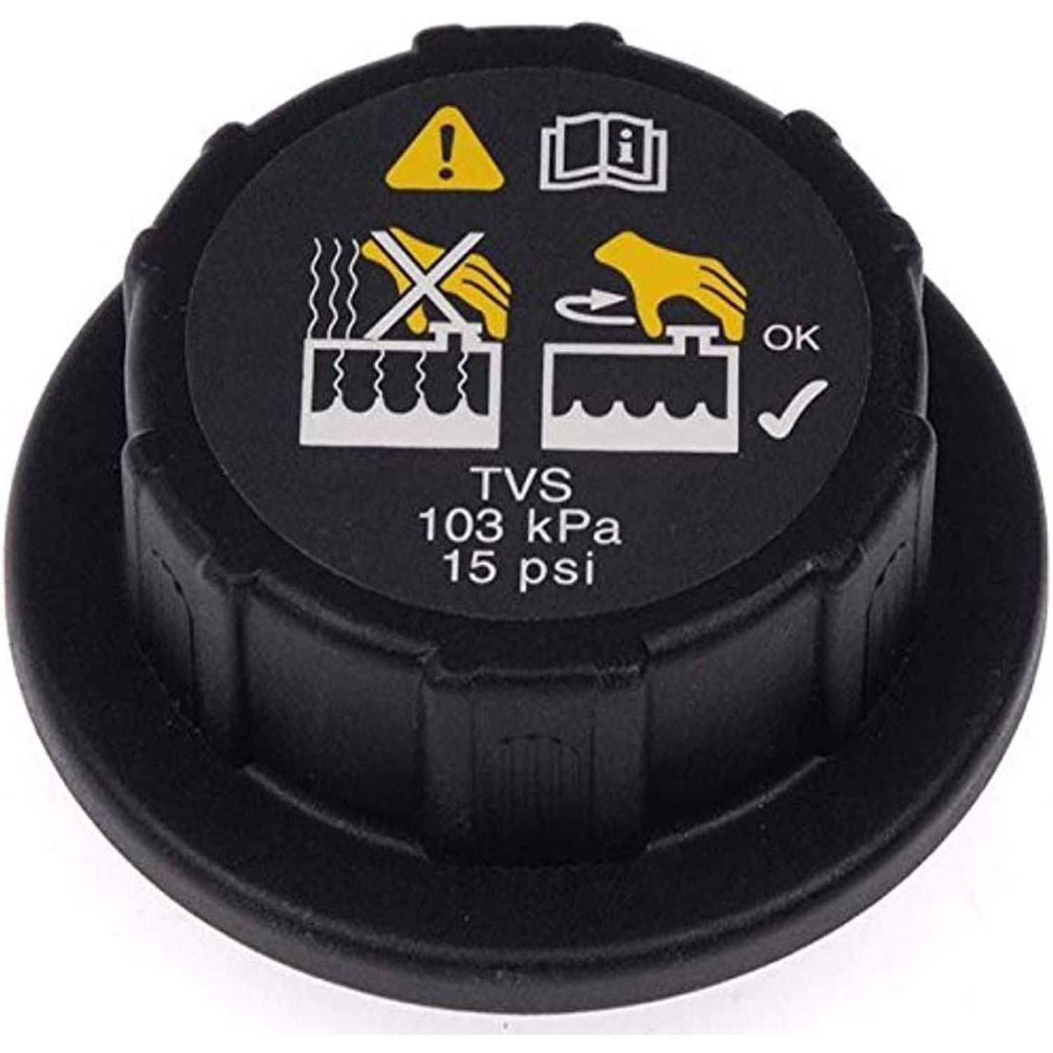 902-5102CD HD Solutions Series Coolant Reservoir Cap - Direct Fit, Sold individually - Dorman 902-5102CD Engine Coolant Reservoir Cap Compatible with Select Ford/IC Corporation/International Models - DORMAN Heavy Duty Fluid Reservoir Cap for Ford - Engine Coolant Reservoir Cap: Twist, Plastic, 1 Pack - Heavy Duty Coolant Tank Cap