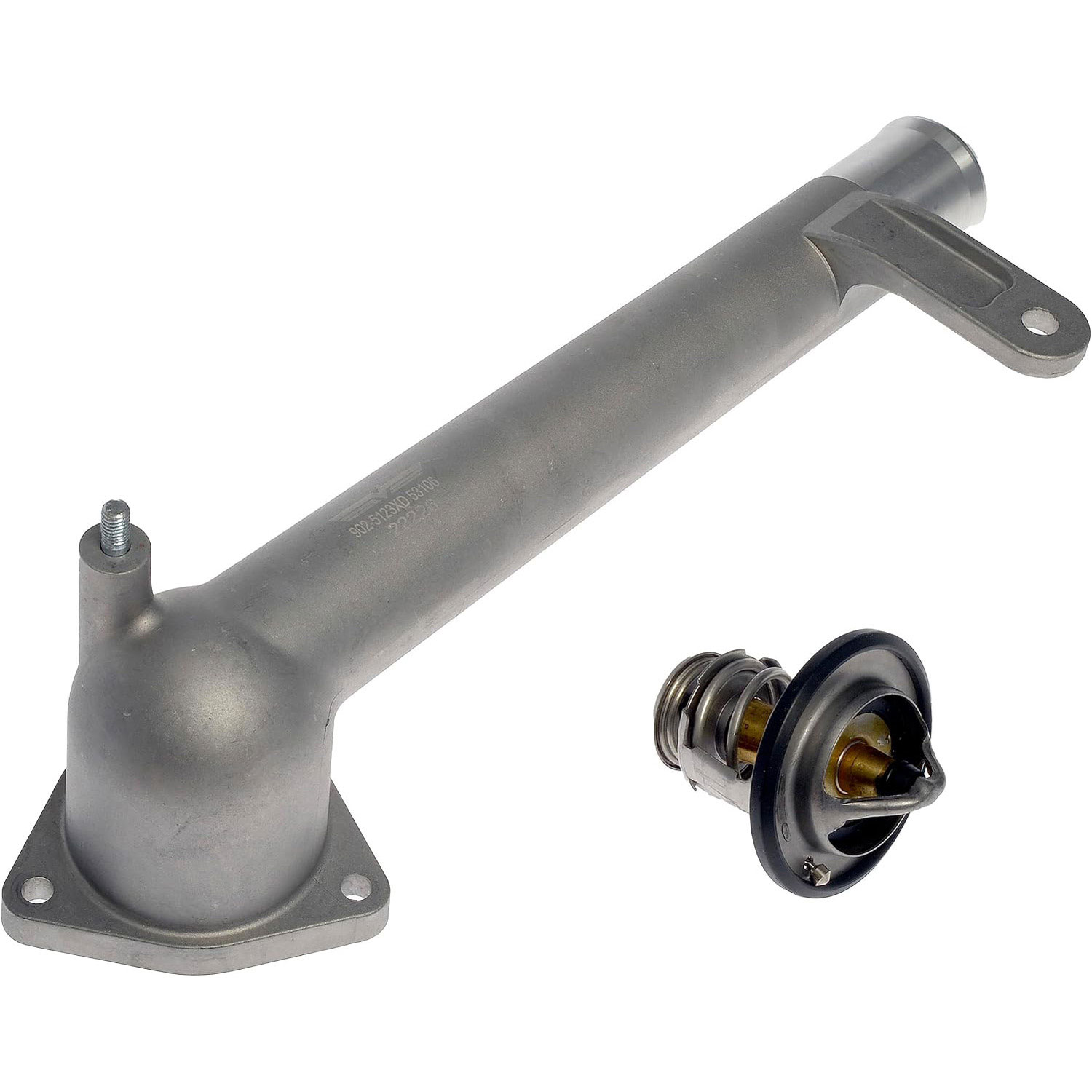 902-5123XD OE Solutions Series Water Outlet - Sold individually - Dorman 902-5123XD Engine Coolant Water Outlet Compatible with Select Lexus/Toyota Models (OE FIX) - T-HSING W THERMOSTAT - T-Hsing W Thermostat - Engine Coolant Water Outlet - Thermostat Housing - The plastic water outlet on many Toyota and Lexus vehicles is known to warp and fail prematurely from frequent heat cycling. This Dorman OE FIX replacement is made of aluminum to outlast the original and help prevent future issues so you don't have to replace this thermostat housing again. It also includes the needed thermostat and gasket for a complete repair. - Lexus RX330 2006-04, Toyota Sienna 2006-04