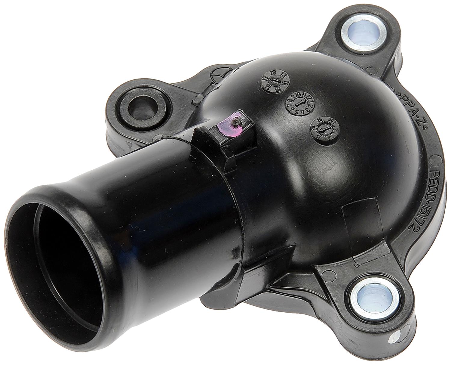 902-5198 Thermostat Housing OE Solutions Series - Coolant Housing/Water Outlet: With Gasket, Housing, and Thermostat - Dorman 902-5198 Engine Coolant Thermostat Housing Compatible with Select Mazda Models - Dorman Water Outlet 902-5198 - Engine Coolant Thermostat Housing - Thermostat Housing - Engine Coolant Thermostat Housing - Coolant Outlet - Coolant Bleeder - Water Outlet - This replacement engine coolant thermostat housing is engineered to match the fit and durability of the stock thermostat housing on specified vehicles. It is designed to withstand extreme temperature changes to extend service life. - Mazda 3 2018-12, Mazda 3 Sport 2018-12, Mazda 6 2017-14, Mazda CX-3 2018-16, Mazda CX-5 2019-13
