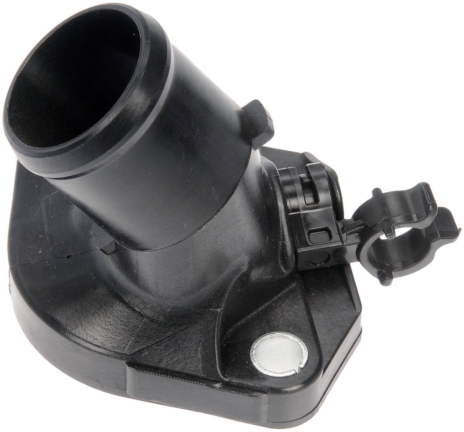 902-5853 Thermostat Housing OE Solutions Series - Coolant Housing/Water Outlet: with Housing, 50 Degree Neck Angle - Dorman 902-5853 Engine Coolant Thermostat Housing Compatible with Select Nissan Models - Engine Coolant Thermostat Housing - Thermostat Housing - Engine Coolant Thermostat Housing - Water Outlet - Coolant Outlet - Coolant Bleeder - This replacement engine coolant thermostat housing is engineered to match the fit and durability of the stock thermostat housing on specified vehicles. It is designed to withstand extreme temperature changes to extend service life. - Nissan 2021-12