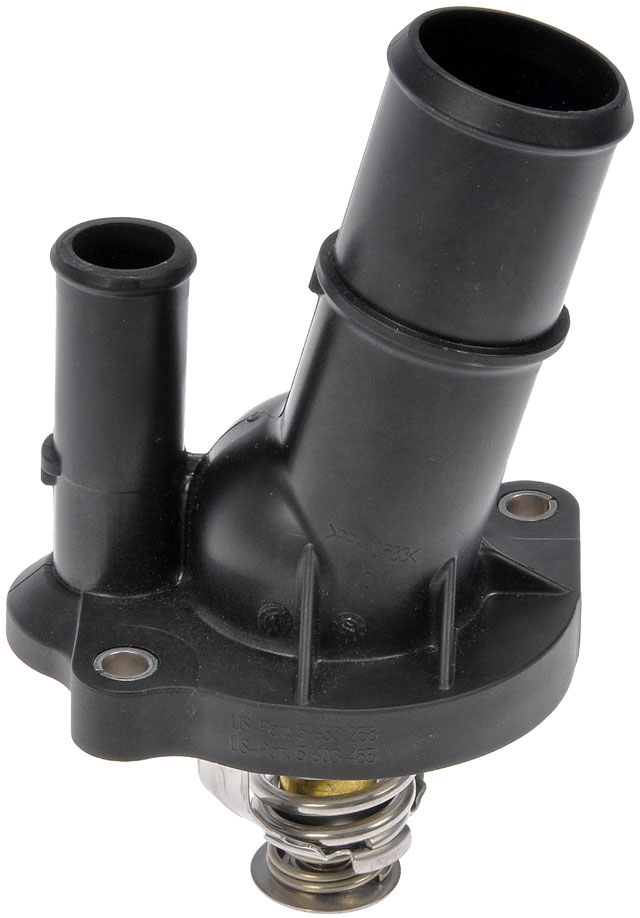 902-681 Thermostat Housing OE Solutions Series - Dorman 902-681 Engine Coolant Thermostat Housing Assembly Compatible with Select Ford/Jaguar/Land Rover Models - Integrated Thermostat Housing Assembly - Thermostat Assembly: Includes Housing and Thermostat Assembly, 180 Degrees - Thermst Housing Assy - Integrated Thermostat Housing Assembly - Thermostat Housing - This replacement engine coolant thermostat housing assembly is engineered to match the fit and durability of the stock housing assembly on specified vehicles. It is designed to withstand extreme temperature changes to extend service life. - Ford 2015-12, Jaguar 2017, Jaguar 2015-13, Land Rover 2017-12