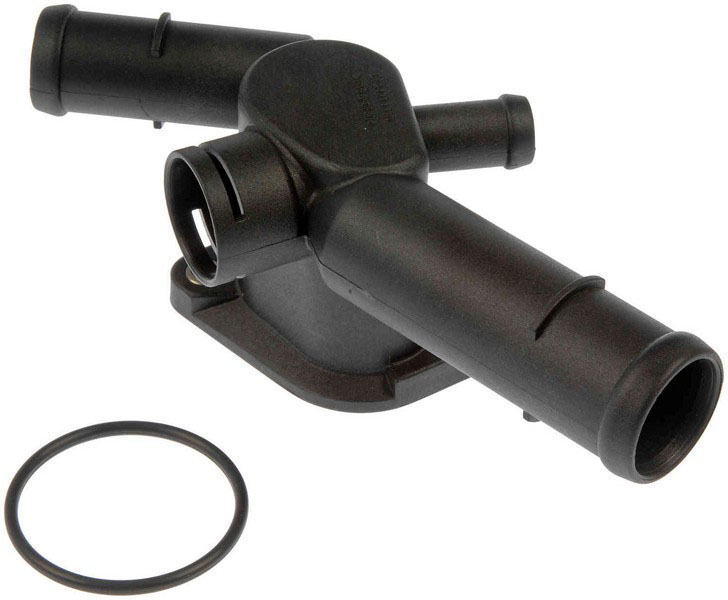 902-707 OE Solutions Series Cooling Hose Flange - Direct Fit - Dorman 902-707 Engine Coolant Water Outlet Compatible with Select Seat / Volkswagen Models, Black - Engine Coolant Water Outlet - Water Outlet - Engine Coolant Water Outlet - Coolant Outlet - Coolant Pipe - Coolant Tube - Thermostat Housing - Coolant Filler Neck - Coolant Flange - This replacement engine coolant water outlet is engineered to match the fit and durability of the stock engine coolant water outlet on specified vehicles. It is designed to withstand extreme temperature changes to extend service life. - Seat 2015-00, Volkswagen 2010-99