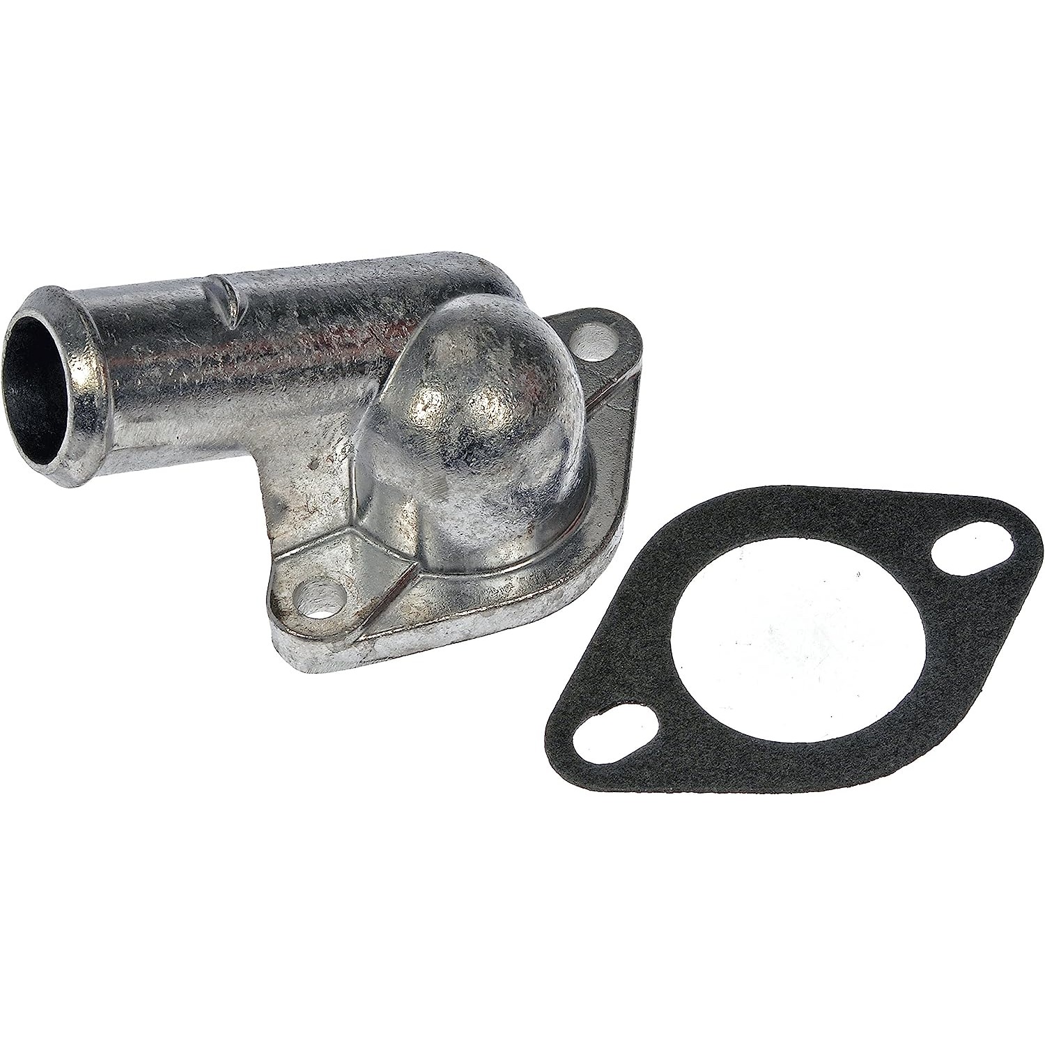 902-754 Thermostat Housing OE Solutions Series - Coolant Housing/Water Outlet: with Housing and Gasket, 45 Degree Neck Angle - Dorman 902-754 Engine Coolant Thermostat Housing Compatible with Select Models - DORMAN Aluminum Engine Coolant Thermostat Housing for Ford - Engine Coolant Thermostat Housing - Thermostat Housing - Engine Coolant Thermostat Housing - Coolant Bleeder - Water Outlet - Coolant Outlet - This replacement engine coolant thermostat housing is engineered to match the fit and durability of the stock thermostat housing on specified vehicles. It is designed to withstand extreme temperature changes to extend service life. - Cadillac 2000-99, Chevrolet 2007-96, GMC 2003-96, Isuzu 2003-96