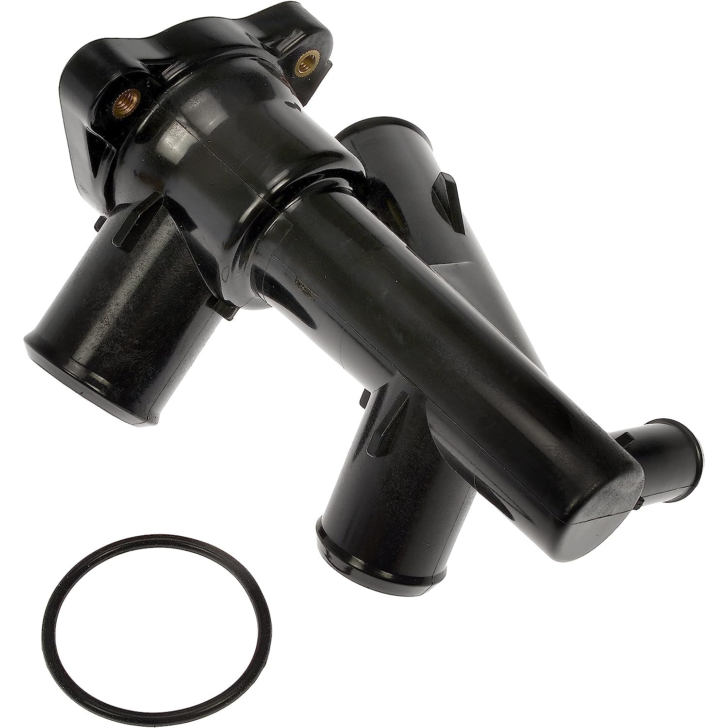 902-778 Thermostat Housing OE Solutions Series - Coolant Housing/Water Outlet: with Housing and Gasket, 90 Degree Neck Angle - Dorman 902-778 Inner Engine Coolant Thermostat Housing Compatible with Select Models - Engine Coolant Thermostat Housing - Thermostat Housing - Engine Coolant Thermostat Housing - Water Outlet - Coolant Bleeder - Coolant Outlet - This replacement engine coolant thermostat housing is engineered to match the fit and durability of the stock thermostat housing on specified vehicles. It is designed to withstand extreme temperature changes to extend service life. - Ford 2009-05, Lincoln 2006, Mazda 2011-02, Mercury 2009-05