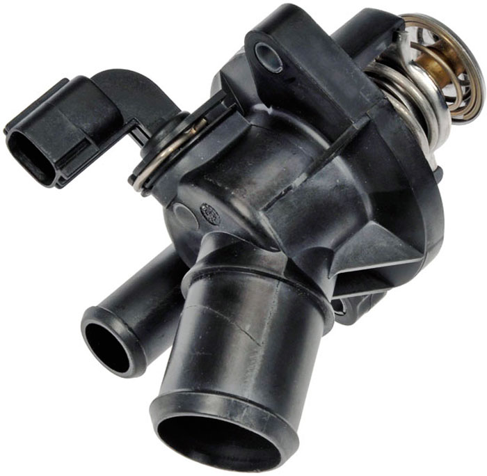 902-820 Thermostat Housing OE Solutions Series - Dorman 902-820 Engine Coolant Thermostat Housing Assembly Compatible with Select Ford/Mazda Models - Dorman 902-820 Engine Coolant Thermostat Housing Assembly for Specific Ford / Mazda Models - Integrated Thermostat Housing Assembly With Sensor - Thermostat Assembly: Includes Housing, 208 Degrees - Thermst Housing Assy - Integrated Thermostat Housing Assembly With Sensor - Thermostat Housing - This replacement engine coolant thermostat housing assembly is engineered to match the fit and durability of the stock housing assembly on specified vehicles. It is designed to withstand extreme temperature changes to extend service life. - Ford 2011-01, Mazda 2003-01