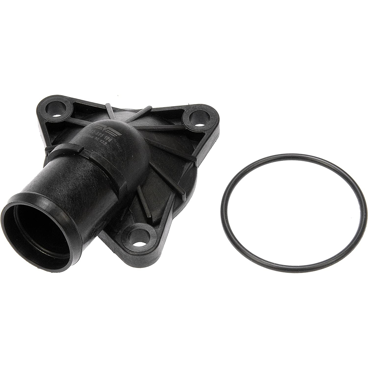902-895 Thermostat Housing OE Solutions Series - Coolant Housing/Water Outlet: with Water Outlet and O-Ring, 45 Degree Neck Angle - Dorman 902-895 Engine Coolant Thermostat Housing Compatible with Select Ford/Mazda Models - Engine Coolant Thermostat Housing - Thermostat Housing - Engine Coolant Thermostat Housing - Coolant Outlet - Coolant Bleeder - Water Outlet - This replacement engine coolant thermostat housing is engineered to match the fit and durability of the stock thermostat housing on specified vehicles. It is designed to withstand extreme temperature changes to extend service life. - Ford 2011-01, Mazda 2010-01