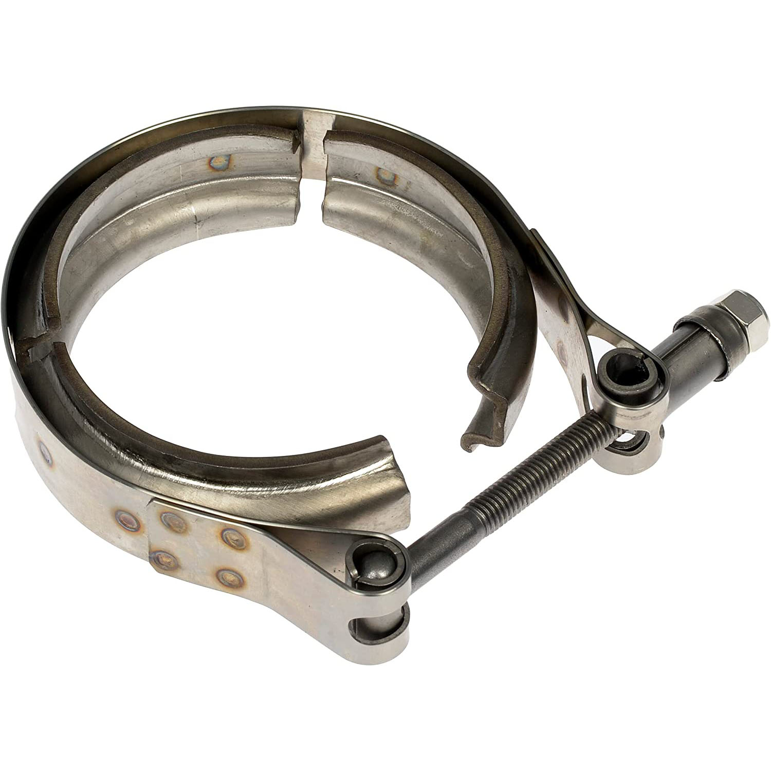 903-2001 Direct Fit EGR Cooler Clamp, Sold Individually - Dorman 903-2001 Exhaust Gas Recirculation (EGR) Cooler Clamp Compatible with Select Mack/Volvo Models - DORMAN Exhaust Gas Recirculation Clamp for Mack / Volvo - Dorman - HD Solutions Exhaust Gas Recirculation (EGR) Cooler Clamp 903-2001 - Exhaust Gas Recirculation Clamp