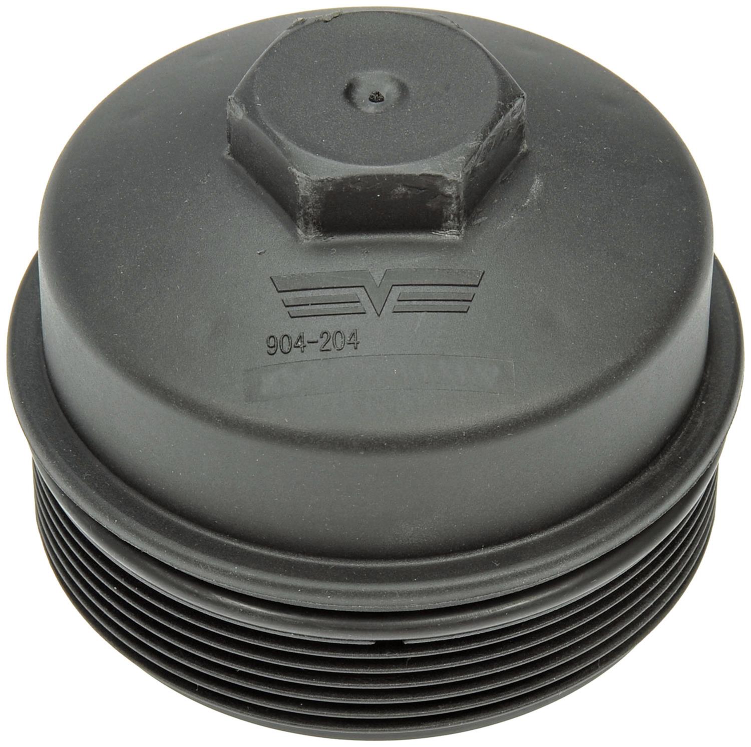 904-204CD Fuel Filter Cap - Direct Fit, Sold individually - Fuel/Oil Cap - Oil/Fuel Filter Cap And Gasket - Oil Filter Retainer - Oil Filter Cap - Cap Assembly - Oil Filter Cover - Cracked or stripped filter cover making oil changes difficult? This direct replacement oil filter cap matches the fit and function of the original equipment cap for a reliable repair. - Ford Motor Company 2010-03, General Motors 2012-08, Navistar 2011-03 - Oil/Fuel Filter Cap And Gasket