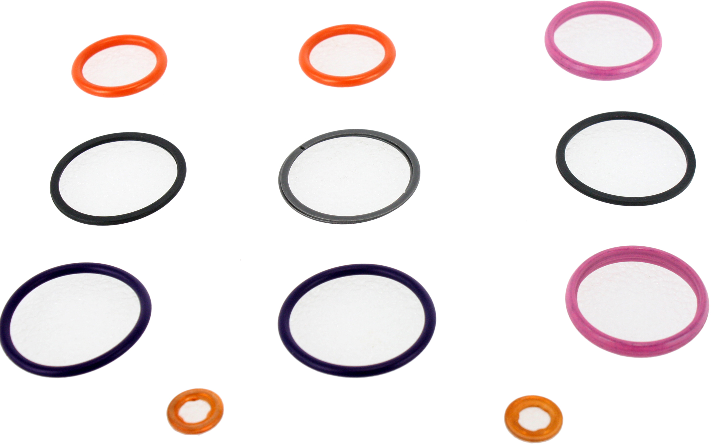 904-206 OE Solutions Series Fuel Injector Seal - Direct Fit - Diesel Fi O-Ring Kit - Diesel Fuel Injector O-ring Kit - Fuel Injector Seal Kit - This fuel injector O-ring kit features all the O-rings required for a full replacement for the specified engine. These O-rings are made from durable materials to withstand exposure to extreme temperatures, fuel and oil. - Ford 2003-94, IC Corporation 2004-02, International 2004-94 - Diesel Fuel Injector O-ring Kit - Dorman 904-206 Fuel Injector O-Ring Kit Compatible with Select Ford / IC Corporation / International Models - Dorman 904-206 Fuel Injector O-Ring Kit for Specific Ford / IC Corporation / International Models, Black; Purple; Orange; Copper Fits select: 1999-2003 FORD F350, 1999-2003 FORD F250 - Dorman Fuel Injector O-Ring 904-206