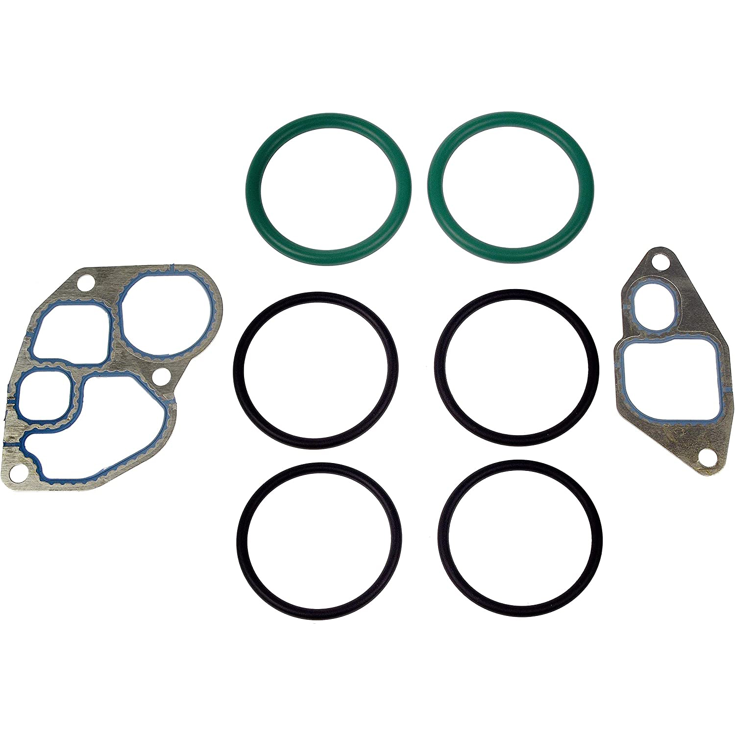 904-224 OE Solutions Series Oil Cooler Gasket Set - Direct Fit - Dorman 904-224 Engine Oil Cooler Gasket Set Compatible with Select Ford / IC Corporation / International Models - Dorman Engine Oil Cooler Gasket 904-224 - DORMAN Engine Oil Cooler Gasket Set for Ford - Oil Cooler Gasket Kit Includes Gaskets and O-rings - Oil Cooler Gasket Kit Includes Gaskets and O-rings - Engine Oil Cooler Seal Set - This engine oil cooler gasket set is designed to match the original bolts required to repair and restore proper function to the oil cooler on specified vehicles. - Ford 2003-94, IC Corporation 2003-02, International 2003-94
