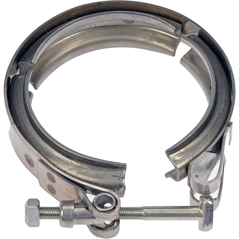904-251 OE Solutions Series Exhaust Clamp - Direct Fit, Sold individually - DORMAN 5.4" V-Band Exhaust Clamp for Ford - Dorman 904-251 Exhaust Clamp Compatible with Select Ford Models, Metallic - Dorman Exhaust Clamp 904-251 - Turbocharger To Exhaust Up-Pipes V-Band Clamp - Turbocharger To Exhaust Up-Pipes V-Band Clamp, 5.4" Maximum Diameter, 1 Each - V-BAND EXHAUST CLAMP - Turbocharger To Exhaust Up-Pipes V-Band Clamp - Exhaust Bracket - Exhaust Pipe Clamp - Exhaust Line Clamp - This direct replacement exhaust clamp matches the fit and function of the original equipment clamp. Manufactured from quality materials for a long service life, it has undergone industry standard testing to ensure reliable performance. - Ford 2010-99