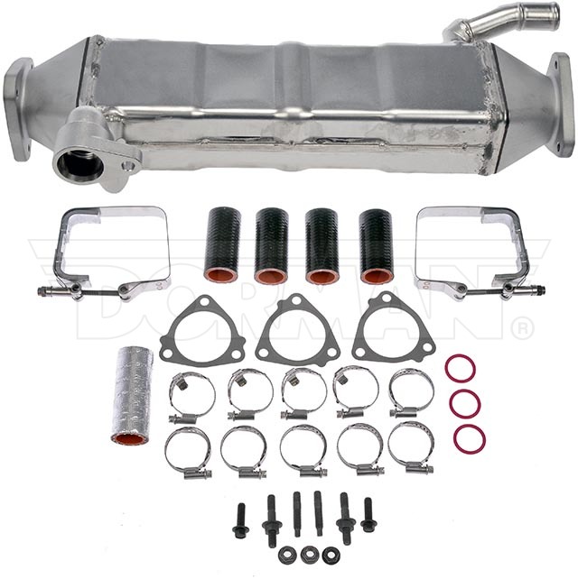 904-5032 HD Solutions Series EGR Cooler - Stainless Steel, Sold individually - Dorman 904-5032 Exhaust Gas Recirculation (EGR) Cooler Compatible with Select IC Corporation / International Models - Dorman EGR Cooler 904-5032 - DORMAN Exhaust Gas Recirculation Cooler - Silver - Heavy Duty Exhaust Gas Recirculation Cooler Kit