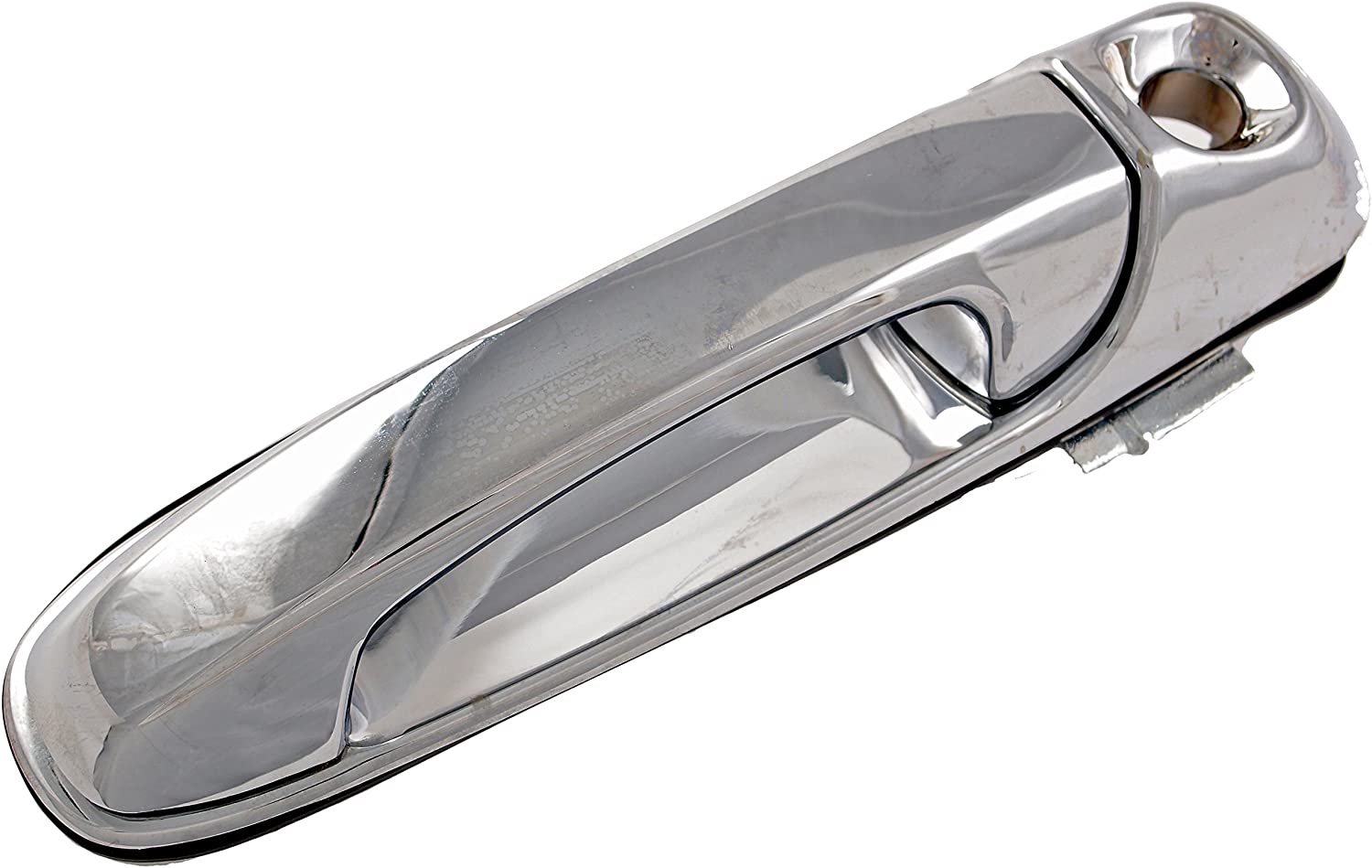 91049 Front, Passenger Side Chrome Exterior Door Handle, Without Key Hole, Help Series - Dorman - HELP Exterior Door Handle 91049 - EXTERIOR DOOR HANDLE - Exterior Door Handle Front Right - Outside Door Handle - Want a new exterior door handle that matches the original, for far less than going back to the dealership? This replacement door handle was engineered to match the fit and appearance of the stock handle on specific vehicle years, makes and models. - Dodge Durango 2009-04, Jeep Commander 2006, Jeep Grand Cherokee 2004-99, Jeep Liberty 2007-02