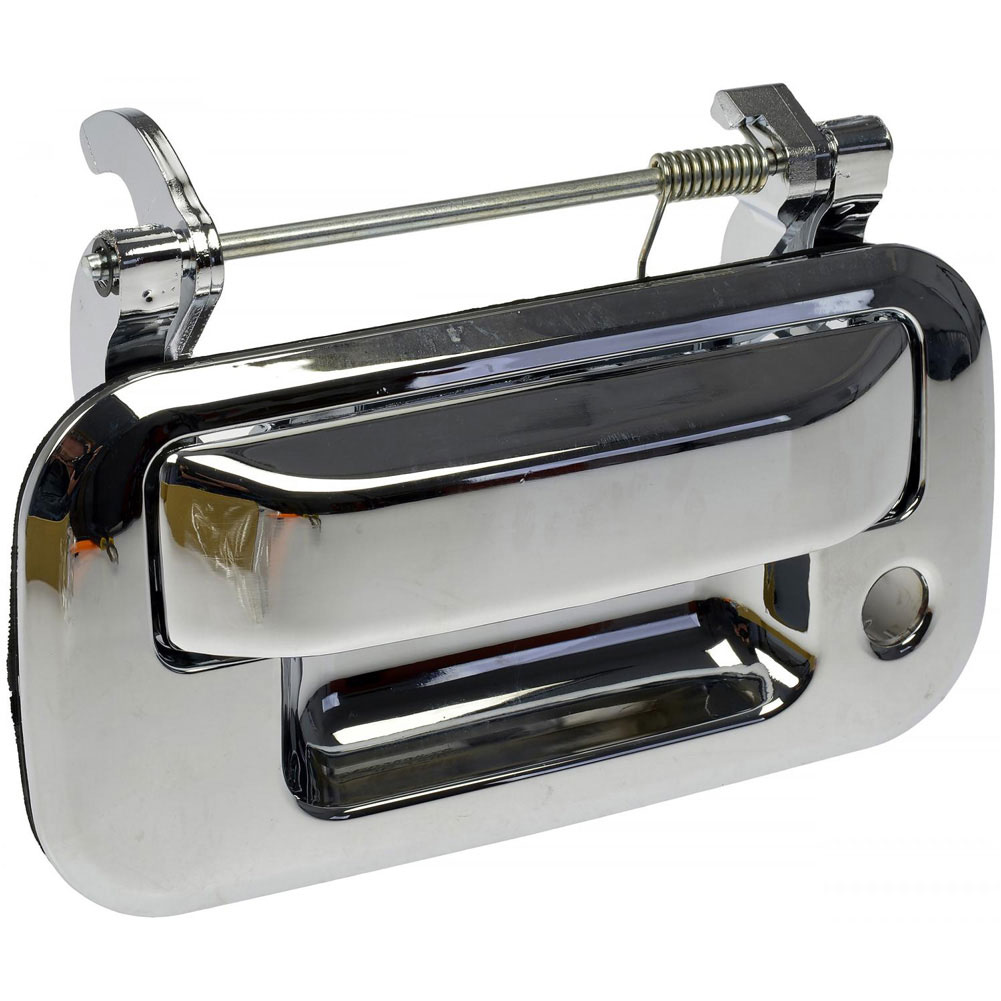 91076M Help Series Tailgate Handle and Bezel, Chrome Metal Without Camera Hole With Key Hole - Dorman 91076M Tailgate Handle Compatible with Select Ford / Lincoln Models, Chrome (OE FIX) - Dorman - HELP Tailgate Handle 91076M - Dorman OE Fix - Tailgate Handle - Tailgate Handle