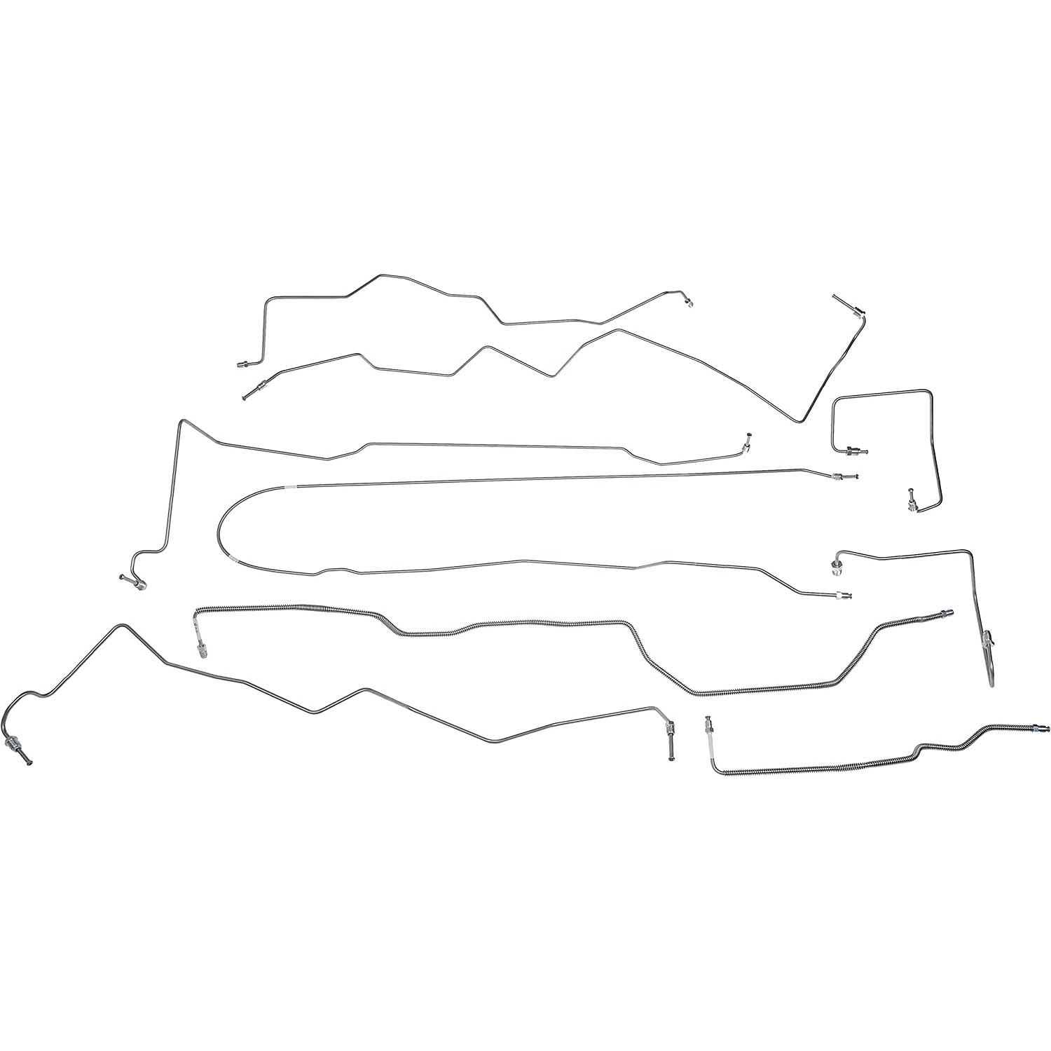 919-239 Direct Fit Brake Hydraulic Line Kit, Kit - Dorman - 919-239 - STAINLESS STEEL BRAKE LINE KIT - Dorman - OE Solutions Brake Hydraulic Line Kit 919-239 - Preformed Brake Line - Stainless Steel Brake Line Kit - Brake Line - Original equipment brake lines are highly rust prone. This Dorman OE FIX brake hydraulic line kit is made of upgraded stainless steel to resist corrosion. It's also pre-formed to fit specific vehicle applications for easier installation. - Jeep Grand Cherokee 2001-99 - Stainless Steel Brake Line Kit - Stainless Steel Complete Pre-Formed Brake Line Kit: Exact Fit