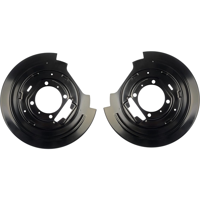 924-215 Brake Backing Plate - Direct Fit, Set of 2 - Brake Dust Shield - 1 Pair - Dorman 924-215 1PR. Rear L&R Brake Dust Shield Backing Plate 6L3Z2C220L & R - Dorman Brake Dust Shield 924-215 - Dust Shield - Brake Dust Shield - 1 Pair - Brake Backing Plate - Backing Plate - Brake Shield - Protect the braking system from debris and corrosive weather conditions with this rust-resistant replacement brake dust shield. Dimensional verification and salt spray testing ensures proper fit and extended service life. - Ford 2004-97, Lincoln 2002-98