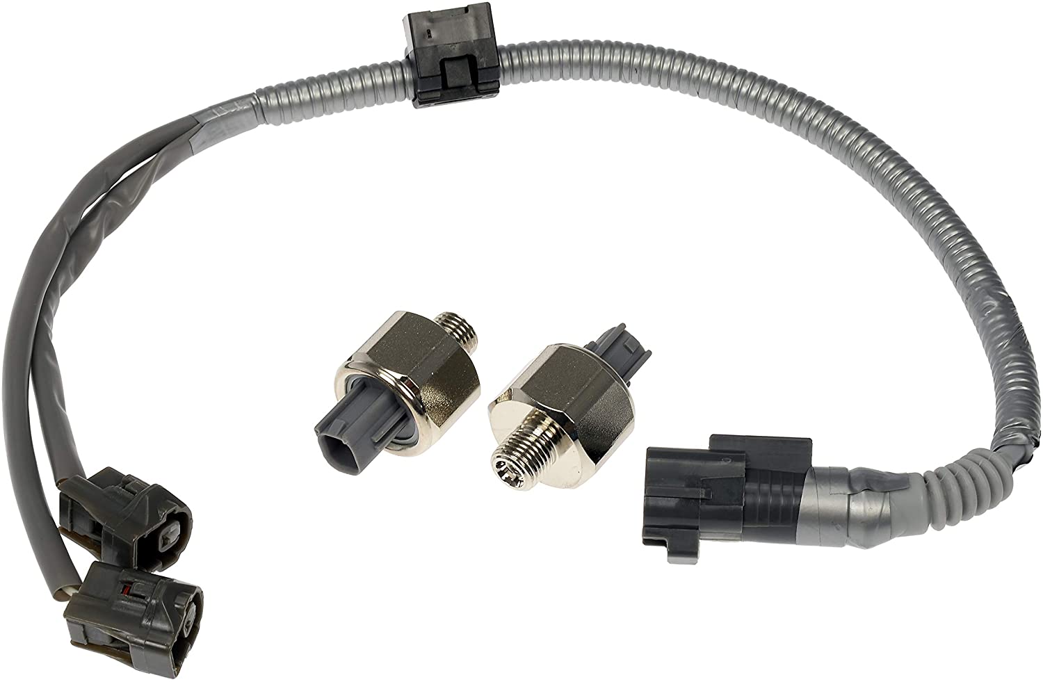 926-387 OE Solutions Series Knock Sensor - Dorman 926-387 Knock Sensor And Harness Kit Compatible with Select Lexus/Toyota Models - Dorman Ignition Knock (Detonation) Sensor 926-387 - Knock Sensor And Harness Kit - Knock Sensor Kit - Knock Sensor And Harness Kit - Knock Sensor and Harness Kit - Detonation Sensor Kit - Ping Sensor Kit - Detonation Sensor and Harness Kit - Check engine light on and vehicle running rough? Could be a failed knock sensor. This ignition knock sensor kit combines both necessary sensors and the wiring harness that joins them for a complete repair in one package. - Lexus 2003-96, Toyota 2006-94