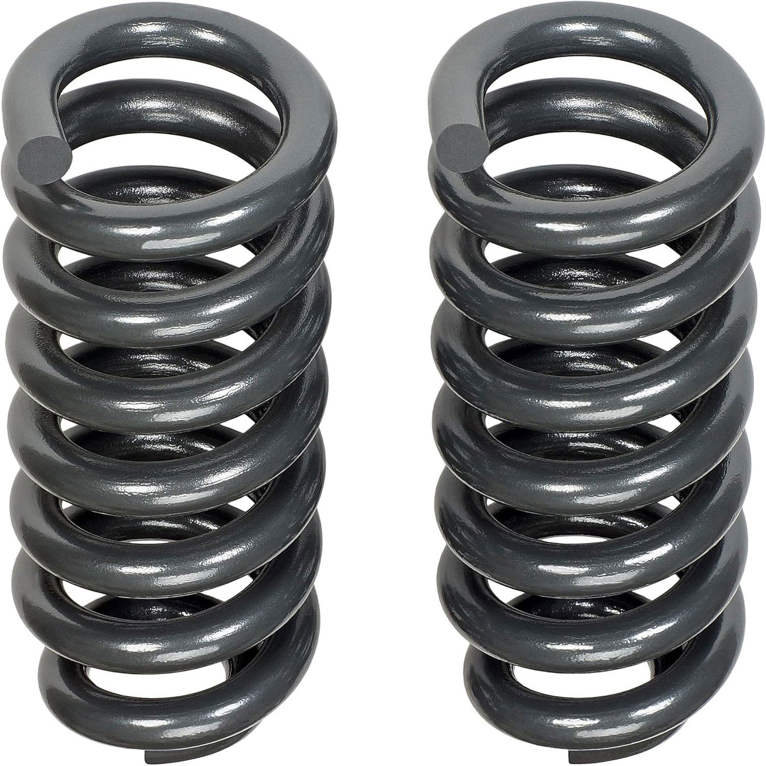 929-916 Front, Driver and Passenger Side Coil Springs, Set of 2 OE Solutions Series - Coil Spring Set - Heavy Duty Coil Spring Upgrade - 35 Percent Increased Load Handling - Springs - Suspension Spring - This pair of heavy-duty coil springs is designed to provide a 35% increase in load handling capability over the vehicle's nominal spring rate, and offer an easy upgrade for vehicles used in continuous heavy hauling conditions. Custom-engineered to improve ride quality, reduce driver fatigue, and improve handling, they're an ideal replacement for coil springs on many pickup trucks, SUVs, RVs, plow trucks, vans and more. - Chevrolet 2005-75, GMC 2000-74 - Dorman 929-916 Front Heavy Duty Coil Spring Upgrade - 35 Percent Increased Load Handling Compatible with Select Chevrolet/GMC Models, 1 Pair - Heavy Duty Coil Spring Upgrade - 35 Percent Increased Load Handling