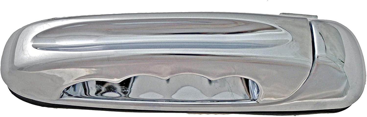 93524 Rear, Driver Side Chrome Exterior Door Handle, Without Key Hole, Help Series - Dorman - HELP Exterior Door Handle 93524 - DORMAN Rear Exterior Door Handle for Dodge - Chrome - Left - EXTERIOR DOOR HANDLE - Exterior Door Handle Rear Left - Outside Door Handle - Want a new exterior door handle that matches the original, for far less than going back to the dealership? This replacement door handle was engineered to match the fit and appearance of the stock handle on specific vehicle years, makes and models. - Dodge 2010-02, Mitsubishi 2009-06 - Exterior Door Handle Rear Left