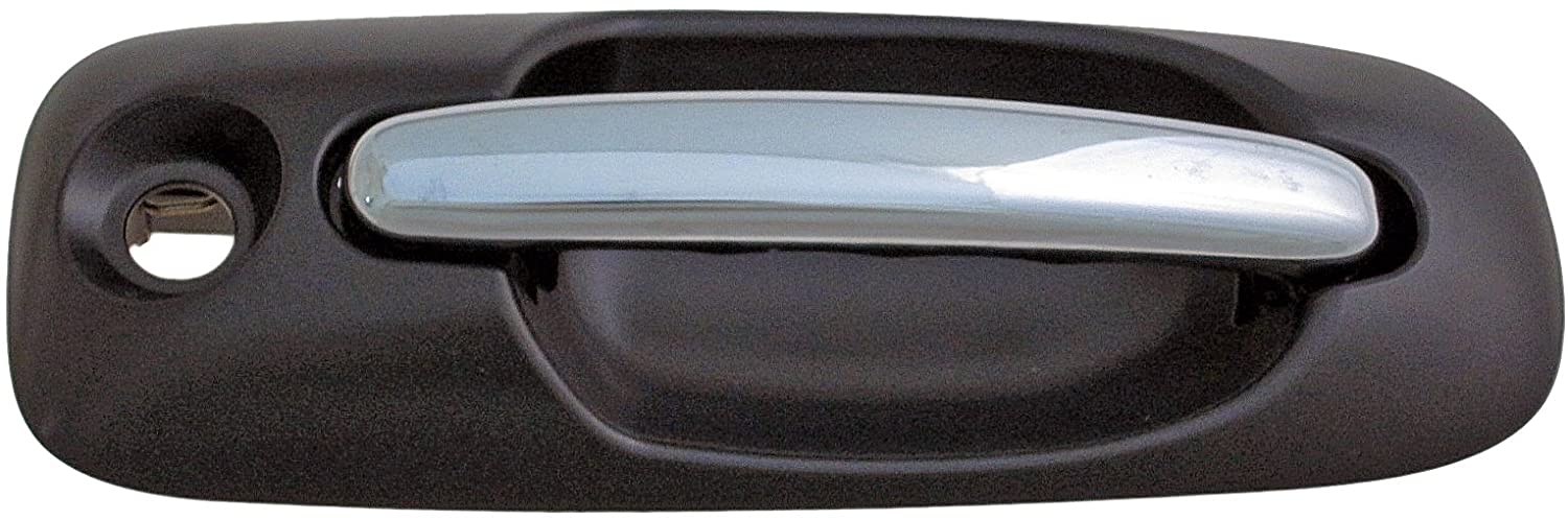 93608 Front, Passenger Side Black Exterior Door Handle, With Key Hole, Help Series - Dorman - HELP Exterior Door Handle 93608 - Exterior Door Handle Front Right With Keyhole Chrome Lever Black Housing