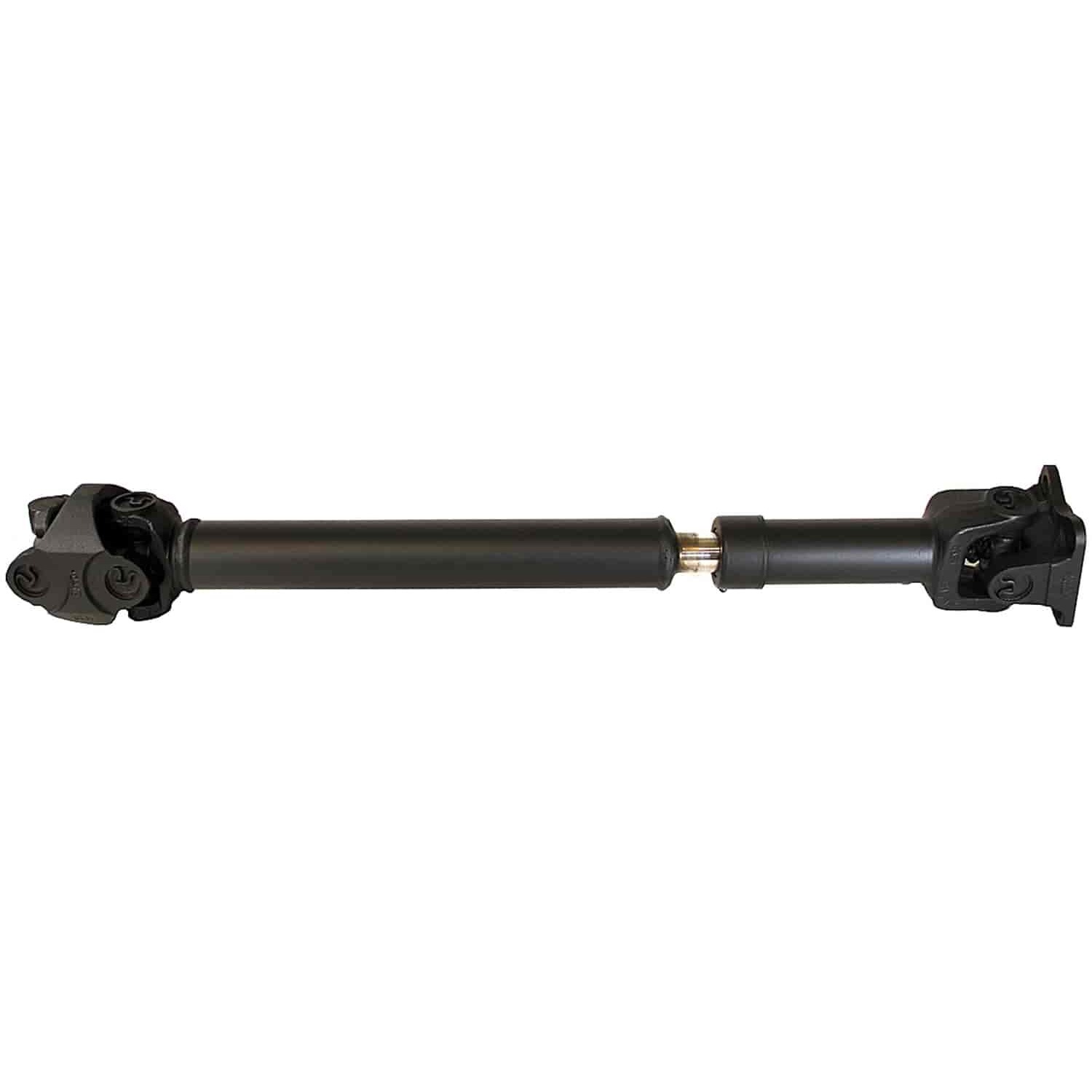 938-146 Front Driveshaft, 4WD, 27.25 in. Length, OE Solutions Series - Dorman Driveshaft 938-146 - Front Driveshaft Assembly - Propeller Shaft - Driveshaft Assembly - Replacing a drive shaft doesn't have to be complicated. This complete drive shaft assembly is pre-balanced and ready to install with 100% new yokes, tubes, constant velocity (CV) joints and universal joints. - Dodge Dakota 2000, Dodge Durango 2000 - Front Drive Shaft: Greaseable, Adjustable