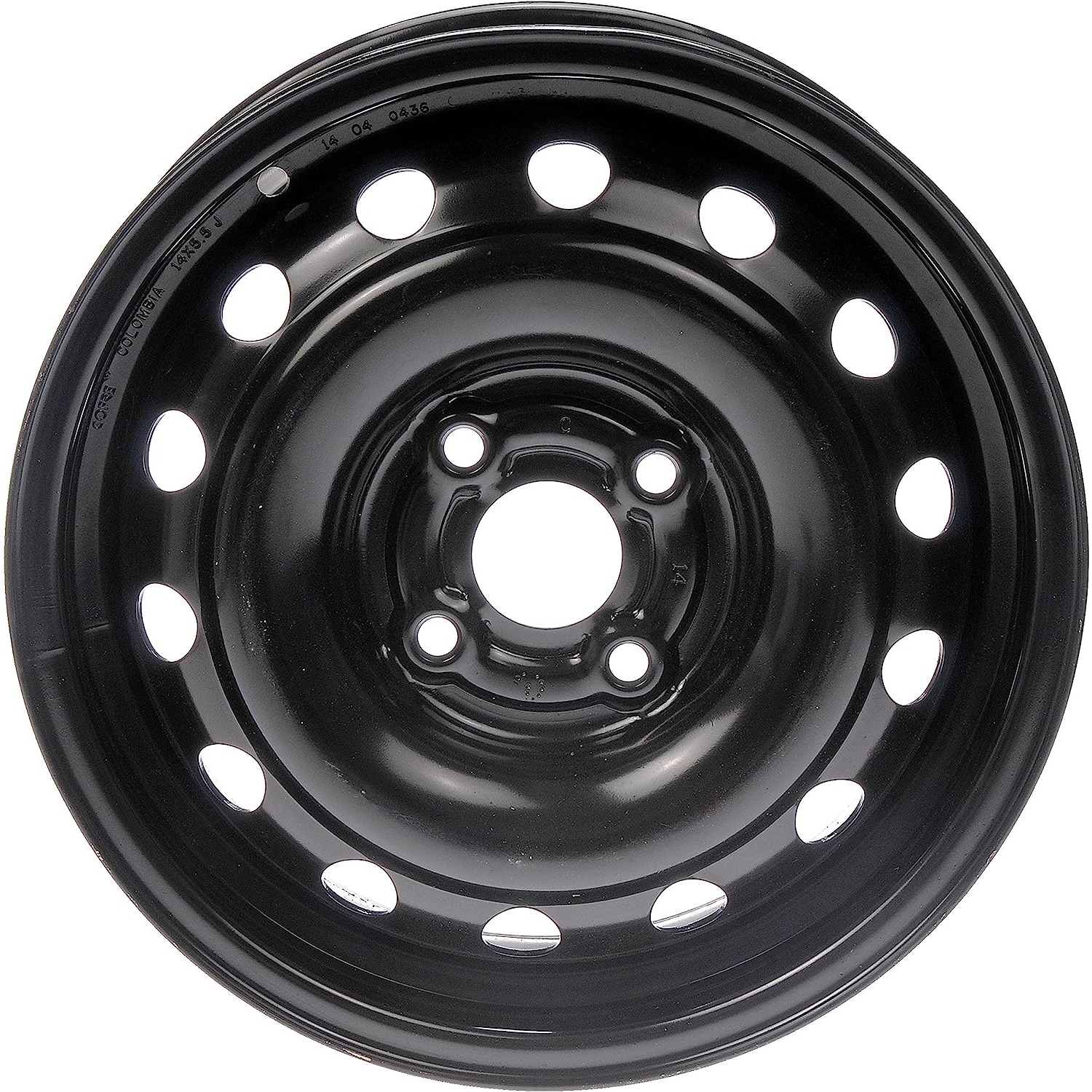 14 x 5.5 In. Steel Wheel - 939-105 Steel Black Wheel, 14 in. X 5.5 in., 4 x 3.94 in. Bolt Pattern - Dorman 939-105 14 x 5.5 In. Steel Wheel Compatible with Select Hyundai / Kia / Toyota Models, Black - Dorman 939-105 Steel 14" Wheel Rim 14 x 5.5-inch 4-Lug Black, for Specific Hyundai / Kia / Toyota Models - Dorman Wheel 939-105 - Steel Wheel - STEEL WHEEL - 14 x 5.5 In. Steel Wheel - Rim - Damaged your wheel, or looking to upgrade? This wheel is specifically designed to directly replace the original wheel on certain vehicle applications. It is thoroughly tested to meet safety standards for reliable performance. - Hyundai Accent 2011-08, Kia Rio 2011-08, Kia Rio5 2011-08, Toyota Corolla 2002-93