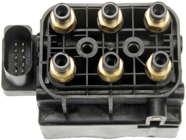 949-302 Air Suspension Control Valve - Direct Fit - Air Compressor Valve Block - Dorman Air Suspension Solenoid Valve Unit 949-302 - Valve Block - Air Compressor Valve Block - Air Suspension Valve Block - This air compressor solenoid valve unit, also known as an air compressor valve block, directly replaces the original unit on specific vehicles. It restores proper suspension performance when the original unit fails. - Chrysler 2022-11, Porsche 2018-08, Porsche 2006-03, Tesla 2016-12, Volkswagen 2015-04, Volvo 2022-16