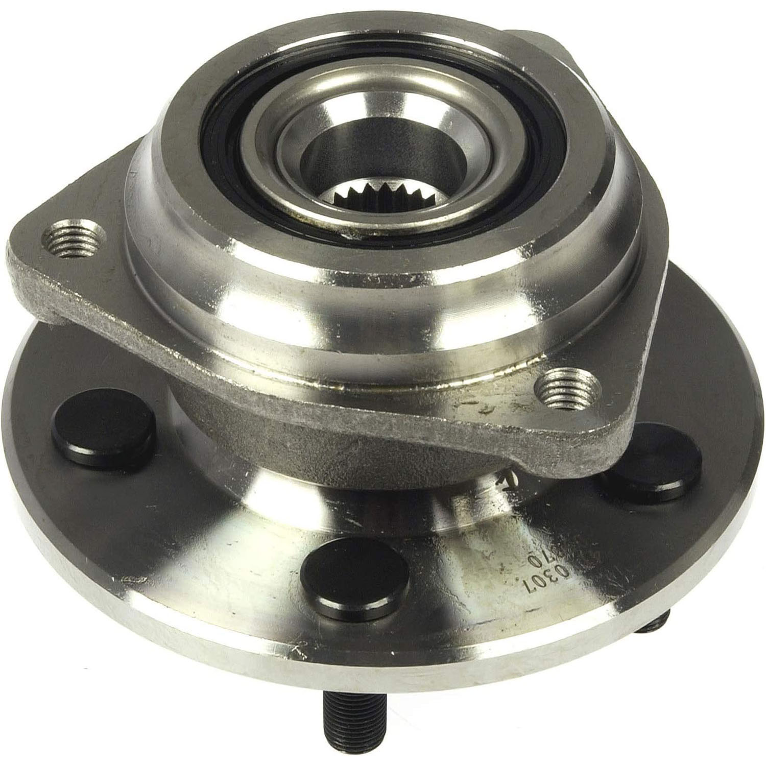 951-015 Front, Driver or Passenger Side Wheel Hub, 5 Lugs, With Bearing, OE Solutions Series - Dorman 951-015 Front Wheel Bearing and Hub Assembly Compatible with Select Jeep Models - Dorman - OE Solutions Wheel Bearing and Hub Assembly 951-015 - Hub Bearing Assembly - Wheel Hub And Bearing Assembly - Front - Loaded Knuckles - Loaded Knuckle Assembly - Wheel Bearing - This replacement wheel bearing and hub assembly comes with the hub and critical bearing replacement components included for a complete repair on specific vehicle applications. - Jeep 1999-90 - Wheel Bearing and Hub Assembly: Front, 5 Studs