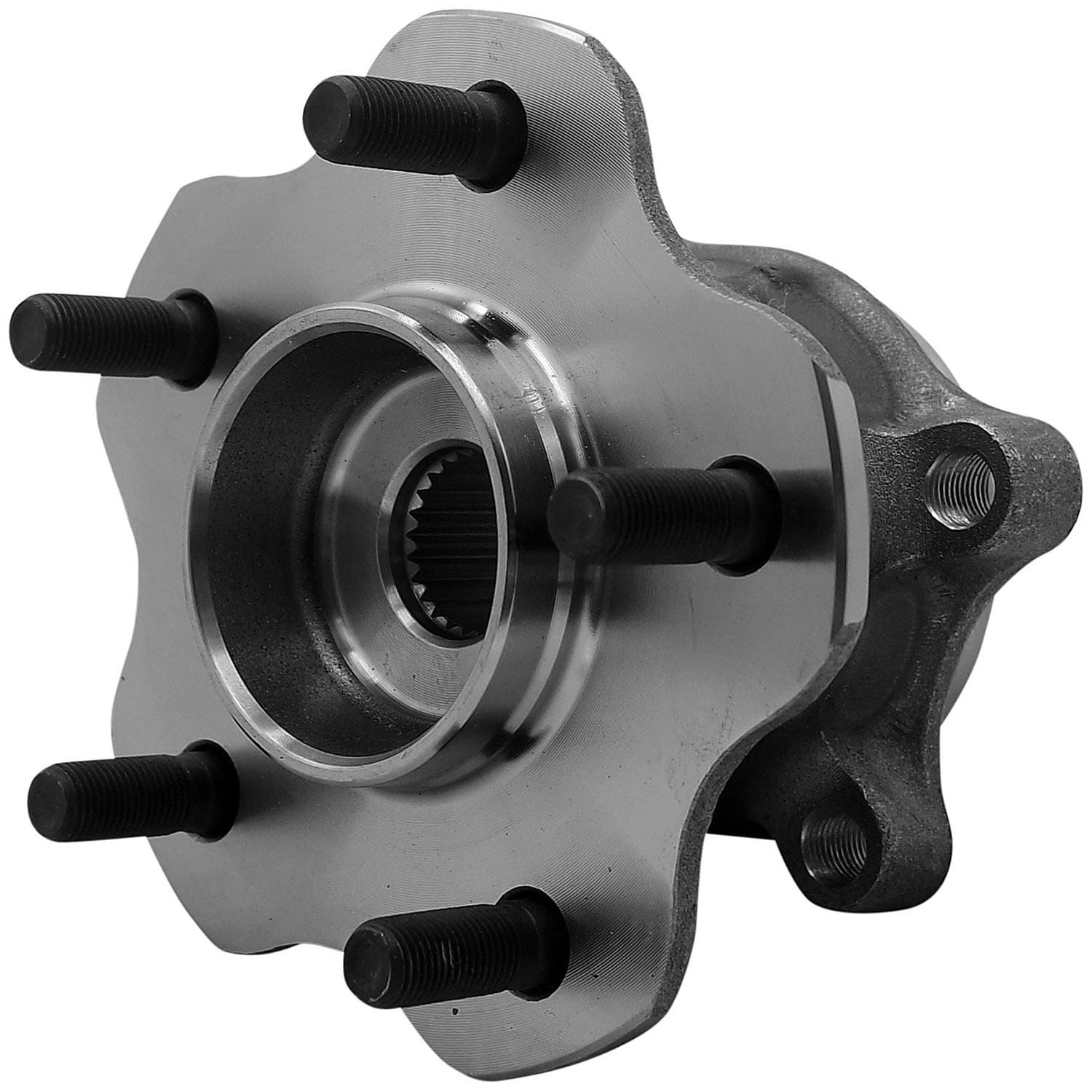 951-114 Rear, Driver or Passenger Side Wheel Hub, 5 Lugs, AWD, OE Solutions Series - Hub Bearing Assembly - Wheel Hub And Bearing Assembly - Rear - Loaded Knuckles - Loaded Knuckle Assembly - Wheel Bearing - This replacement wheel bearing and hub assembly comes with the hub and critical bearing replacement components included for a complete repair on specific vehicle applications. - Nissan Juke 2017-15, Nissan Rogue 2019-13 - Wheel Hub and Bearing Assembly - Rear