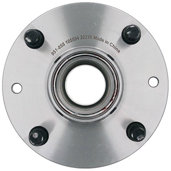 951-855 Rear, Driver or Passenger Side Wheel Hub, 4 Lugs, Sensor Not Included, OE Solutions Series - Hub Bearing Assembly - Wheel Hub And Bearing Assembly - Rear - Wheel Bearing - Loaded Knuckles - Loaded Knuckle Assembly - This replacement wheel bearing and hub assembly comes with the hub and critical bearing replacement components included for a complete repair on specific vehicle applications. - Ford 2003-91, Mazda 2003-90, Mercury 1999-91 - Wheel Bearing and Hub Assembly: Rear, 4 Studs - Wheel Hub And Bearing Assembly - Rear