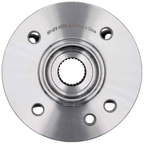 951-878 Front or Rear, Driver or Passenger Side Wheel Hub, 4 Lugs, Sensor Not Included, OE Solutions Series - Dorman - OE Solutions Bearing 951-878 - Hub Bearing Assembly - Wheel Hub And Bearing Assembly - Front - Loaded Knuckles - Loaded Knuckle Assembly - Wheel Bearing - This replacement wheel bearing and hub assembly comes with the hub and critical bearing replacement components included for a complete repair on specific vehicle applications. - Mini Cooper 2006-02 - Wheel Bearing and Hub Assembly: Front/Rear, 4 Studs