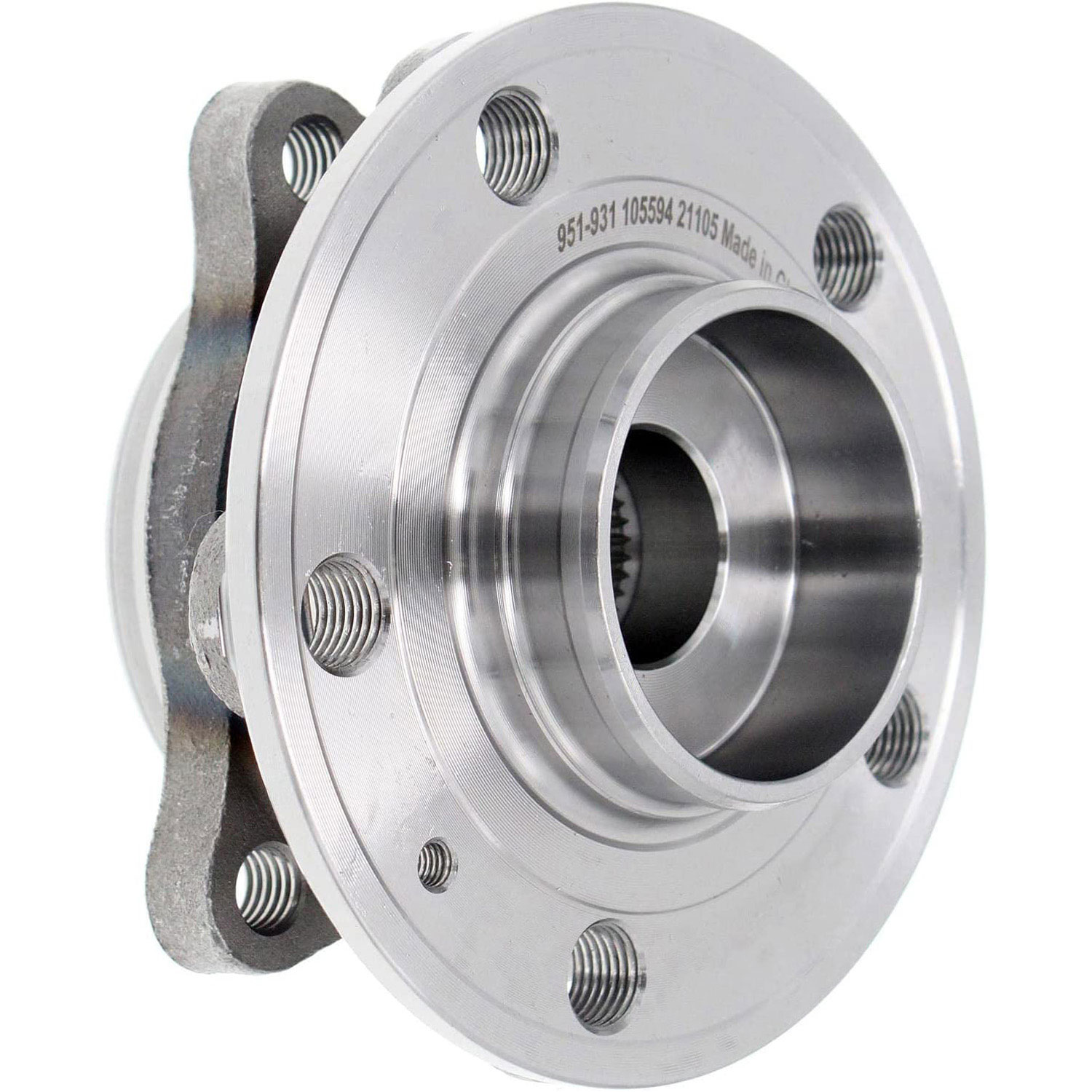 951-931 Front, Driver or Passenger Side Wheel Hub, 5 Lugs, OE Solutions Series - Dorman - OE Solutions Bearing 951-931 - Hub Bearing Assembly - Wheel Hub And Bearing Assembly - Front - Loaded Knuckle Assembly - Wheel Bearing - Loaded Knuckles - This replacement wheel bearing and hub assembly comes with the hub and critical bearing replacement components included for a complete repair on specific vehicle applications. - Volvo S60 2009-01, Volvo V70 2007-01, Volvo XC70 2007-03 - WHEEL HUB BRG ASSY