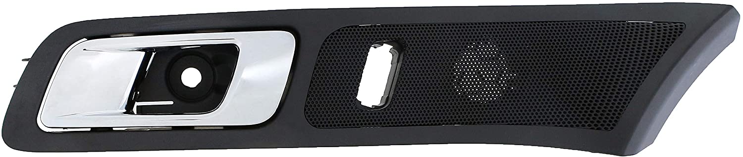 96492 Front, Driver Side Chrome Lever with Black Bezel Interior Door Handle, Without Door Lock Button, Help Series - Dorman 96492 Front Driver Side Interior Door Handle Compatible with Select Ford Models, Black; Chrome - Dorman - HELP Interior Door Handle 96492 - Interior Door Handle Front Left Chrome and Black