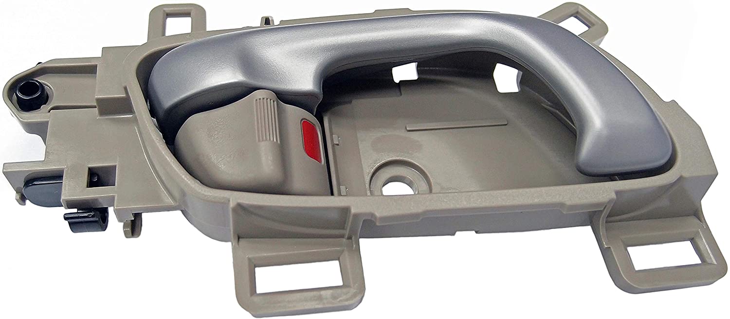 96504 Front Or Rear, Passenger Side Beige bezel with silver lever Interior Door Handle, Without Door Lock Button, Sedan, Help Series - Dorman Interior Door Handle 96504 - Interior Door Handle Rear Right Silver and Beige