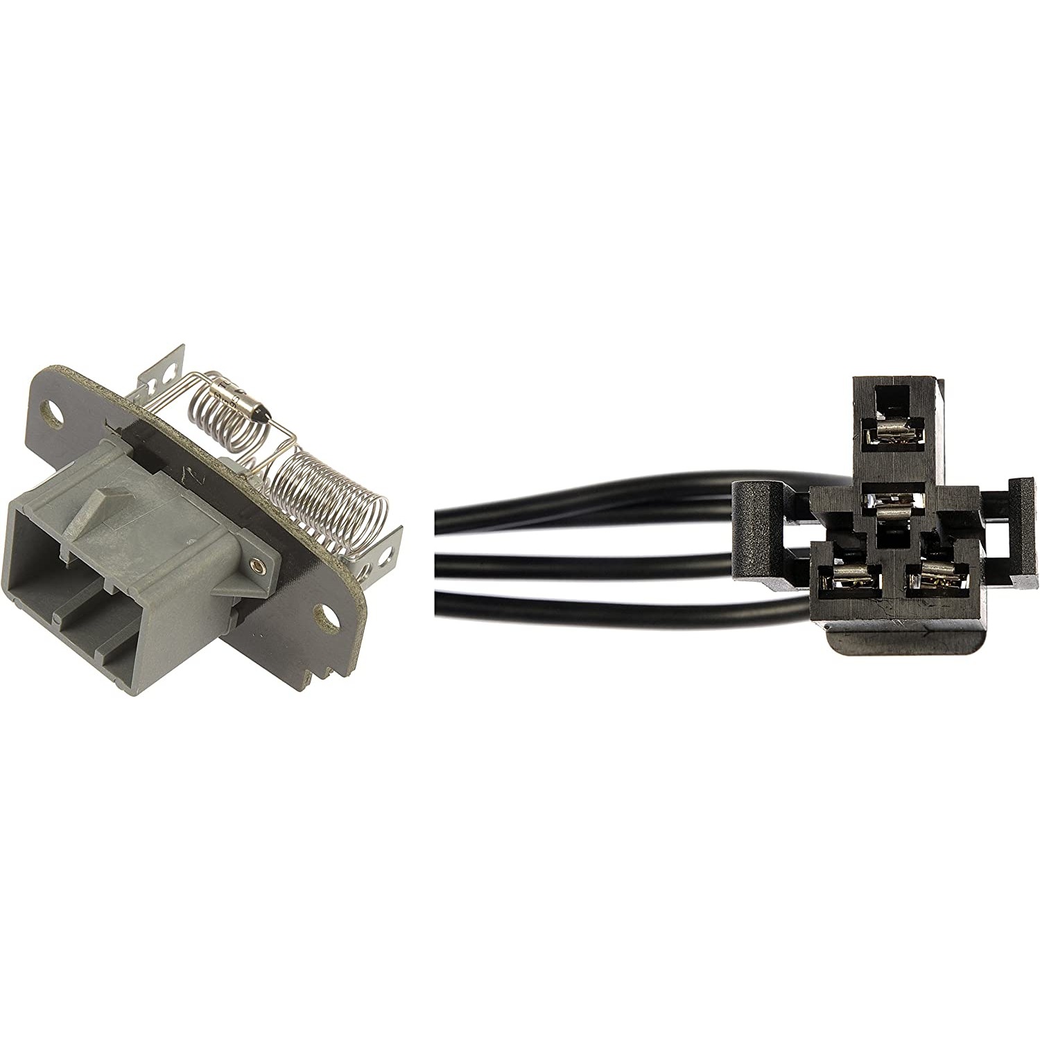 973-412 Blower Motor Resistor OE Solutions Series - Blower Motor Speed Resistor and Harness Pigtail - BMR Kit - Blower Motor Speed Resistor and Harness Pigtail - HVAC Blower Motor Resistor - Blower Motor Resistor and Connector Kit - This HVAC blower motor resistor kit includes a resistor and harness pigtail to replace an overheated or corroded original equipment resistor on certain vehicles. - Ford 2018-75, Mazda 1997-91 - Dorman 973-412 HVAC Blower Motor Resistor Kit Compatible with Select Ford / Mazda Models - DORMAN HVAC Blower Motor Resistor Kit for Ford - Dorman - OE Solutions HVAC Blower Motor Resistor Kit 973-412