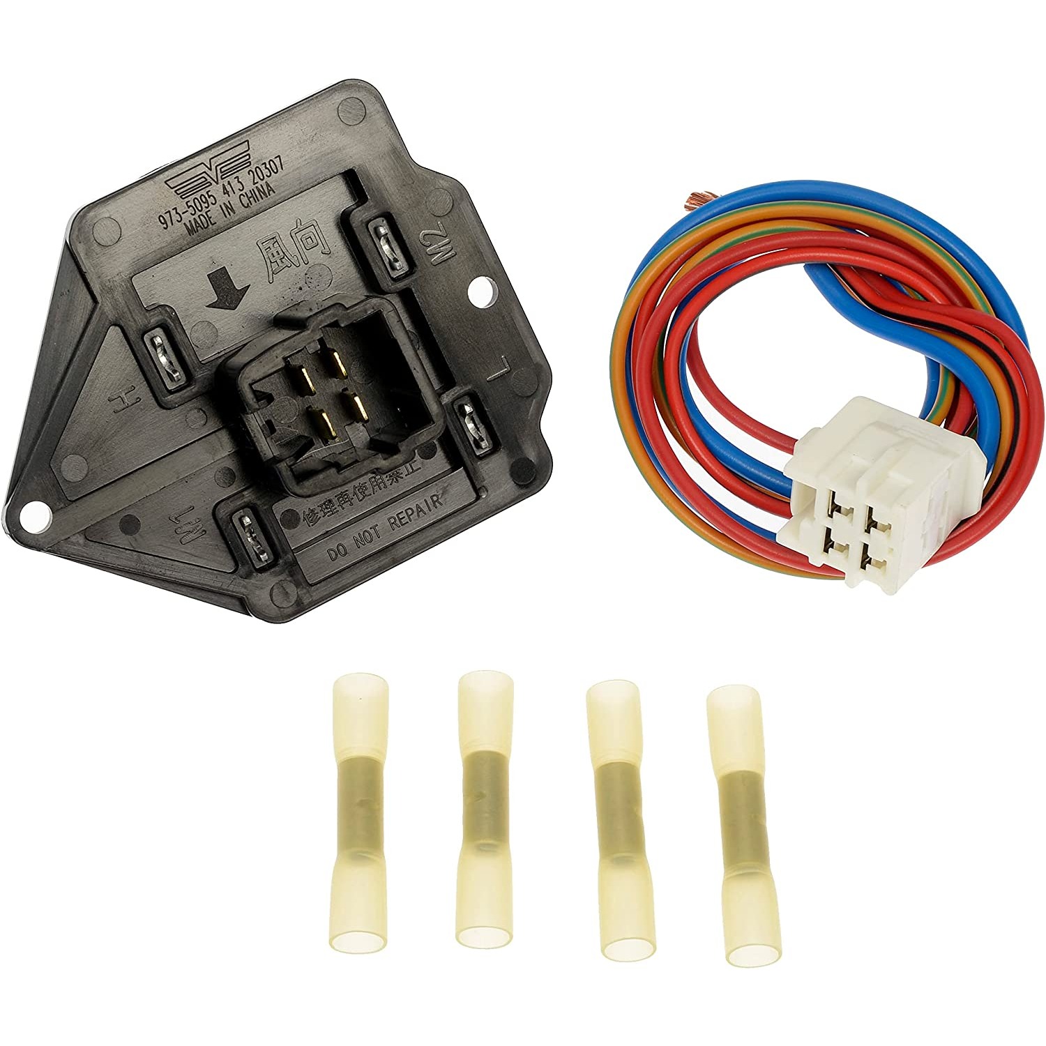 973-5095 Blower Motor Resistor HD Solutions Series - Blower Motor Resistor Kit with Harness - Blower Motor Resistor Kit With Harness - Dorman 973-5095 HVAC Blower Motor Resistor Kit Compatible with Select Hino Models - DORMAN Blower Motor Resistor Kit for Hino - Dorman - HD Solutions HVAC Blower Motor Resistor Kit 973-5095