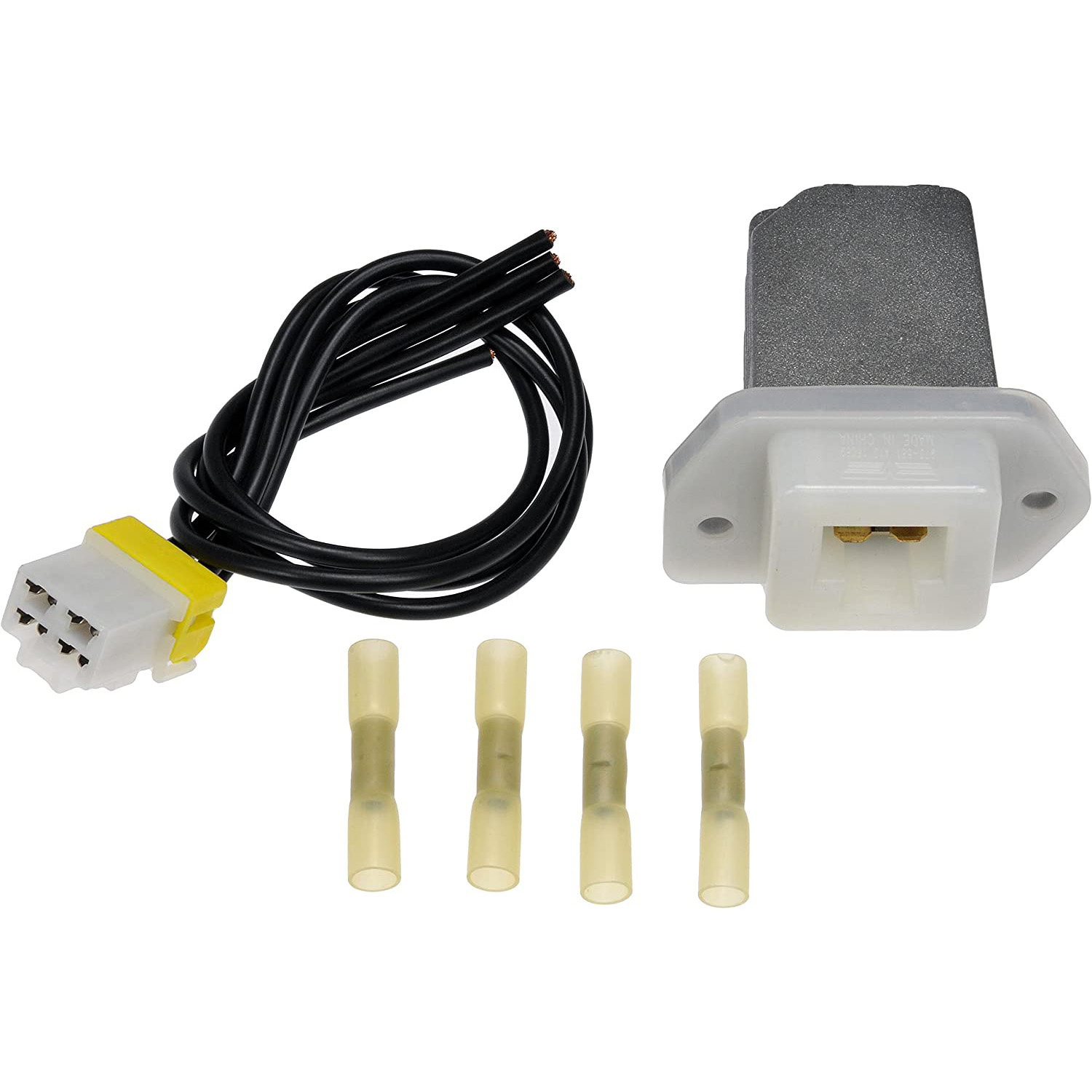 973-581 Blower Motor Resistor OE Solutions Series - Blower Motor Resistor Kit With Harness - BMR Kit - Blower Motor Resistor Kit With Harness - Blower Motor Resistor and Connector Kit - HVAC Blower Motor Resistor - This HVAC blower motor resistor kit includes a resistor and harness pigtail to replace an overheated or corroded original equipment resistor on certain vehicles. - Infiniti 2017-14, Infiniti 2003-97, Nissan 2017-07, Nissan 2004-96 - Dorman 973-581 HVAC Blower Motor Resistor Kit Compatible with Select Infiniti/Nissan Models - Dorman - OE Solutions HVAC Blower Motor Resistor Kit 973-581