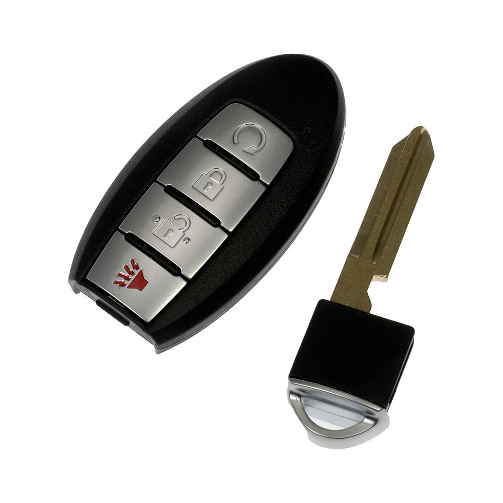 99632ST Keyless Entry Control Module - Sold individually - Keyless Entry Remote - Keyless Entry Remote 4 Button - Keyless Entry Remote 4 Button - Key Fob - This keyless entry remote is designed to match the appearance and function of the original key fob on specified vehicles, providing a nearly identical replacement or spare transmitter. It requires programming with a compatible scan tool to be paired with a vehicle. Setup by a qualified and properly equipped professional is recommended. - Nissan Murano 2022-19, Nissan Pathfinder 2021-19, Nissan Titan 2022-19, Nissan Titan XD 2022-19