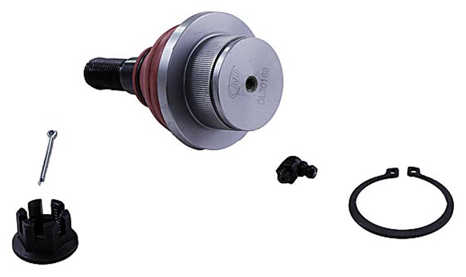 B6541RD Front, Driver or Passenger Side, Lower Ball Joint Premium Chassis Series - Ball Joint - Suspension Ball Joint - This rugged duty ball joint is built for maximum load absorption and durability. Featuring a hardened ball stud with a highly polished ball, a serviceable integrated bearing, I.C.E. synthetic grease and premium corrosion resistance. - DORMAN Ball Joint - Suspension Ball Joint
