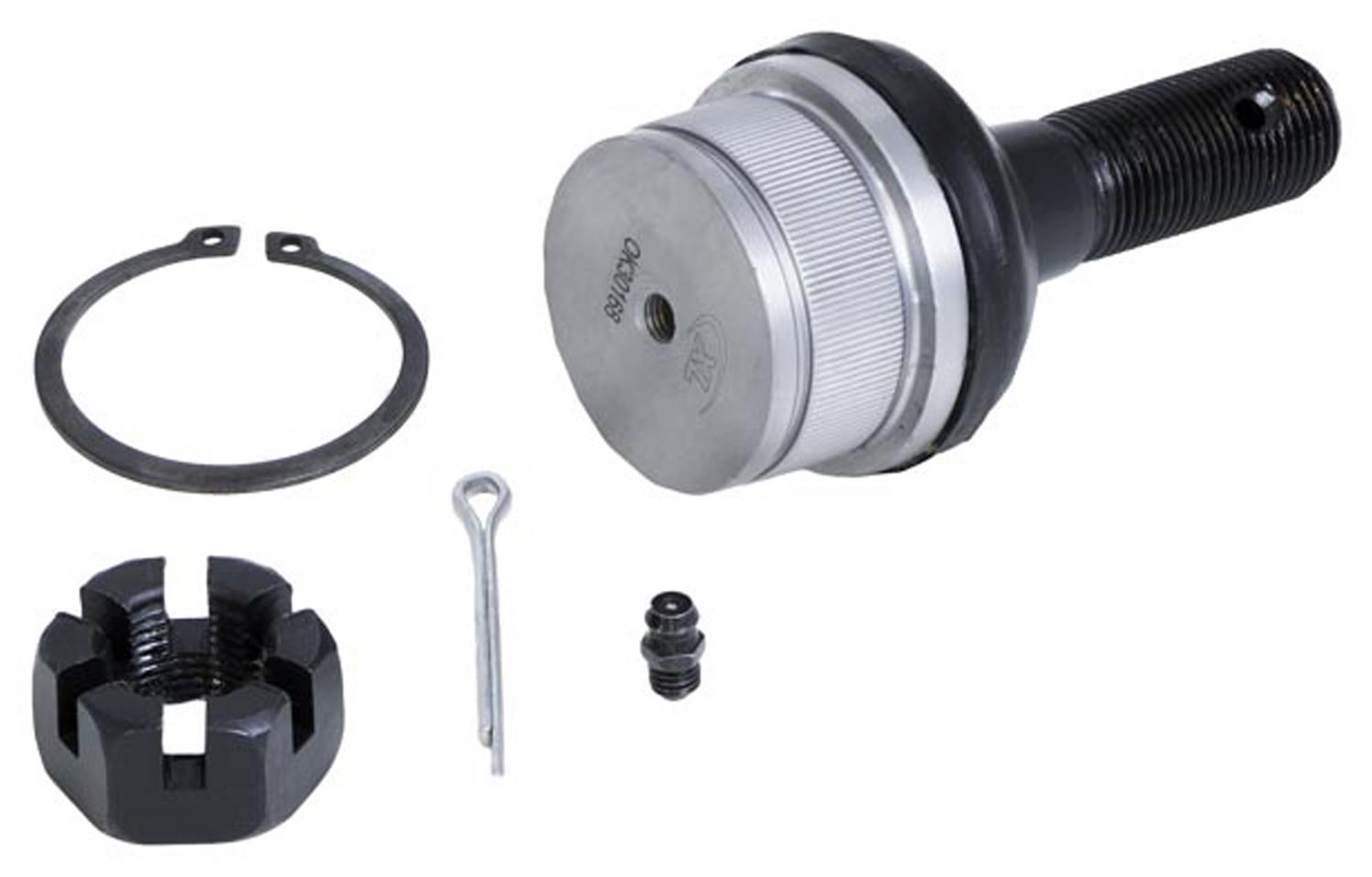 B80026XL Front, Driver or Passenger Side, Upper Ball Joint Premium Chassis Series - Ball Joint - Suspension Ball Joint - This extended life ball joint is built for smooth performance and superior durability. Featuring a hardened stud, highly polished ball, a maintenance-free polymer bearing, I.C.E. synthetic grease and premium corrosion resistance. - Suspension Ball Joint