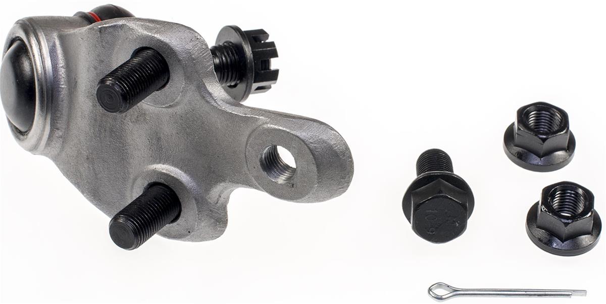 B90347XL Front, Passenger Side, Lower Ball Joint Premium Chassis Series - Ball Joint - Suspension Ball Joint - This extended life ball joint is built for smooth performance and superior durability. Featuring a hardened stud, highly polished ball, a maintenance-free polymer bearing, I.C.E. synthetic grease and premium corrosion resistance. - Dorman B90347XL Front Passenger Side Lower Suspension Ball Joint Compatible with Select Lexus/Toyota Models