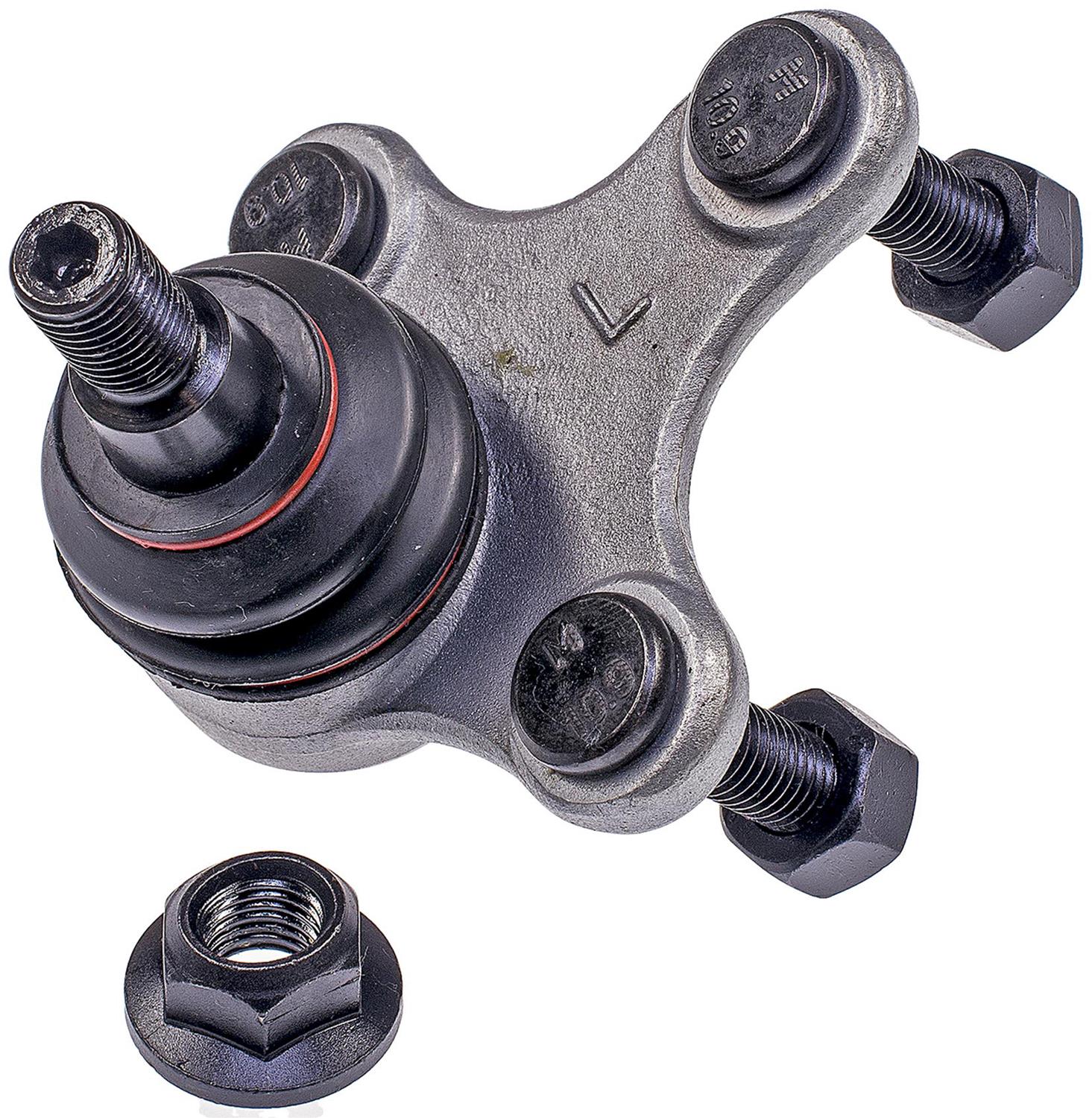 Ball Joint - Suspension Ball Joint - This extended life ball joint is built for smooth performance and superior durability. Featuring a hardened stud, highly polished ball, a maintenance-free polymer bearing, I.C.E. synthetic grease and premium corrosion resistance. - BJ43013XL Front, Driver Side, Lower Ball Joint Premium Chassis Series - Dorman BJ43013XL Front Driver Side Lower Suspension Ball Joint Compatible with Select Audi/Seat/Volkswagen Models