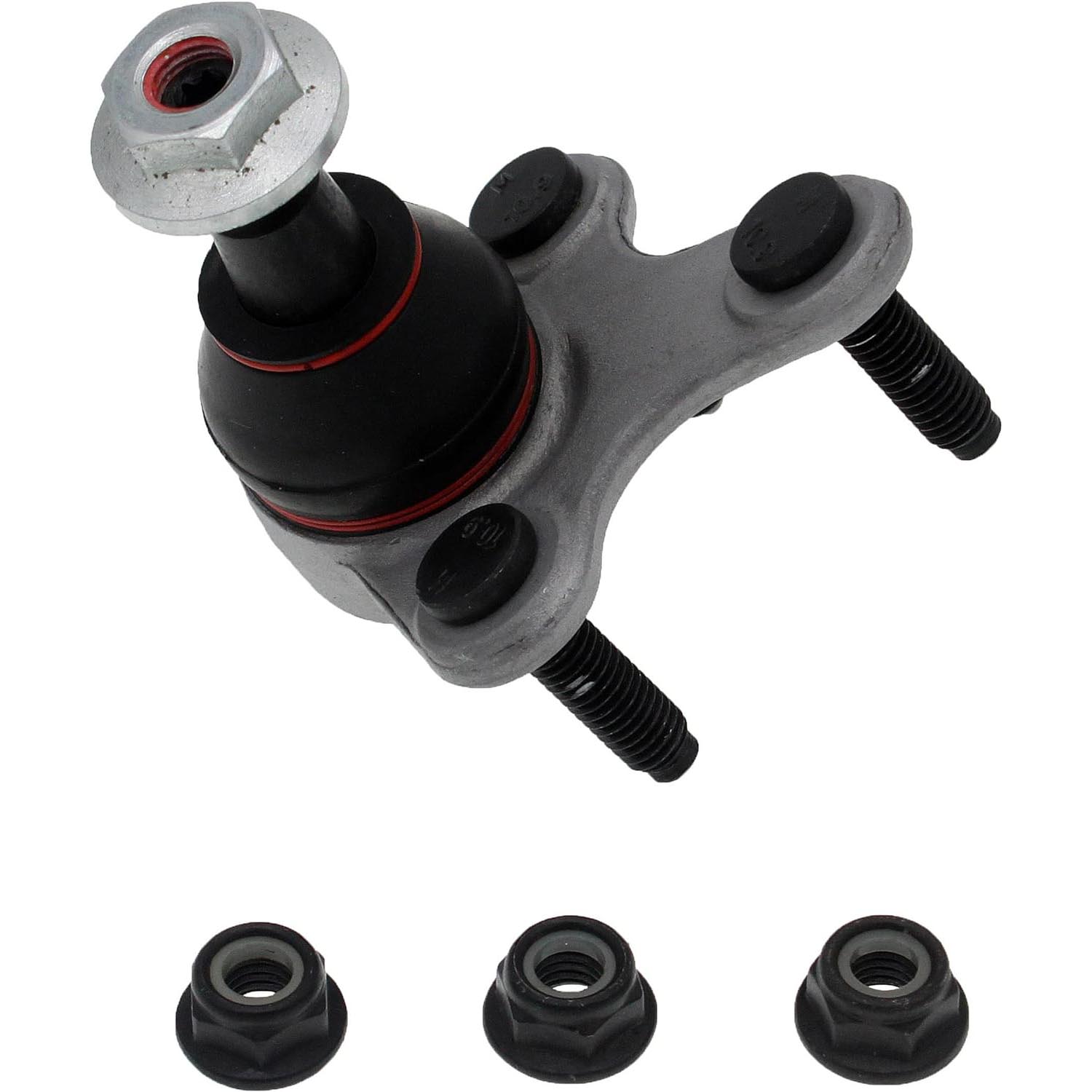 Ball Joint - Suspension Ball Joint - This extended life ball joint is built for smooth performance and superior durability. Featuring a hardened stud, highly polished ball, a maintenance-free polymer bearing, I.C.E. synthetic grease and premium corrosion resistance. - BJ43023XL Front, Driver Side, Lower Ball Joint Premium Chassis Series