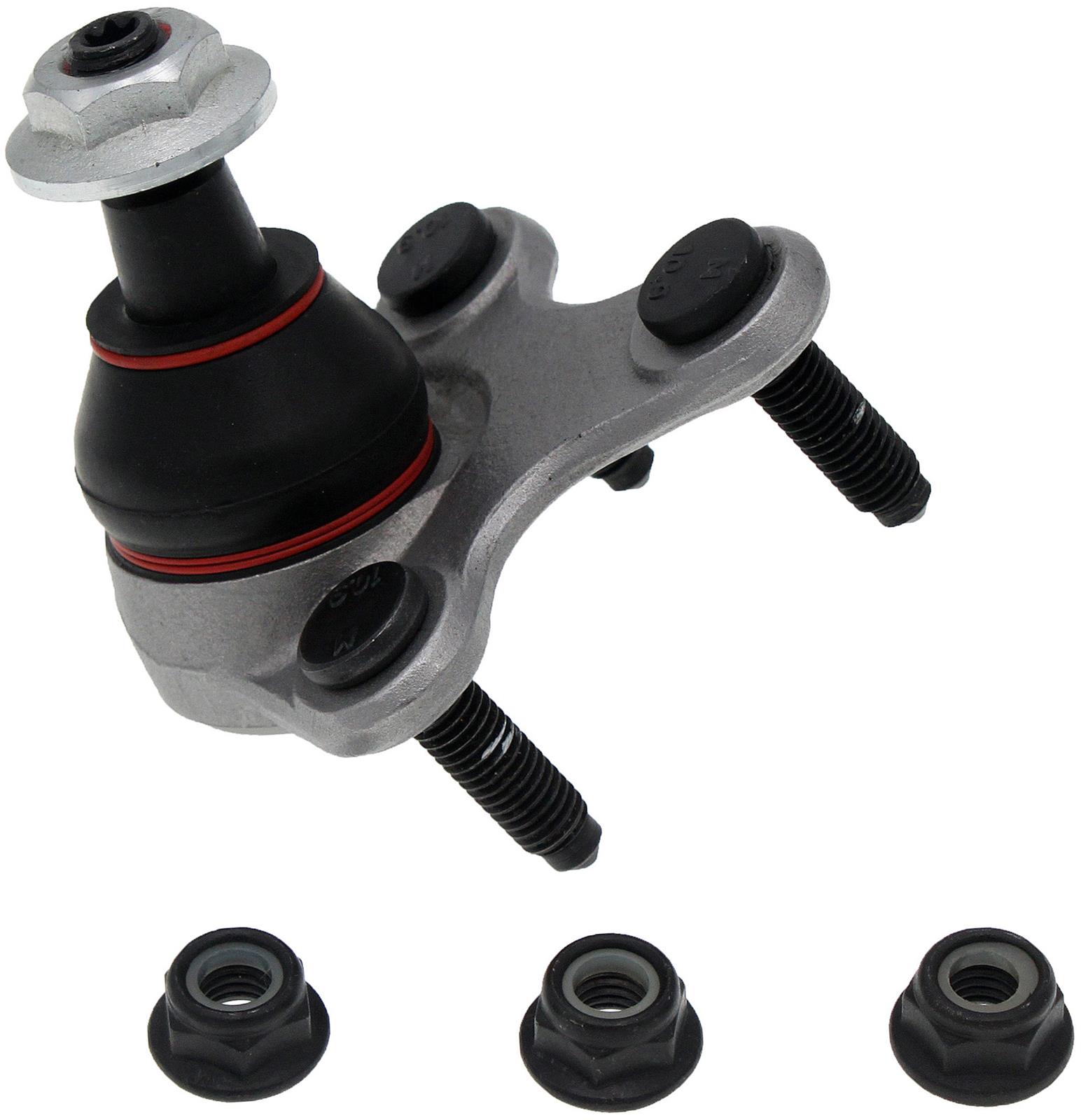 Ball Joint - Suspension Ball Joint - This extended life ball joint is built for smooth performance and superior durability. Featuring a hardened stud, highly polished ball, a maintenance-free polymer bearing, I.C.E. synthetic grease and premium corrosion resistance. - BJ43024XL Front, Passenger Side, Lower Ball Joint Premium Chassis Series - Dorman BJ43024XL Front Passenger Side Lower Suspension Ball Joint Compatible with Select Audi/Seat/Volkswagen Models