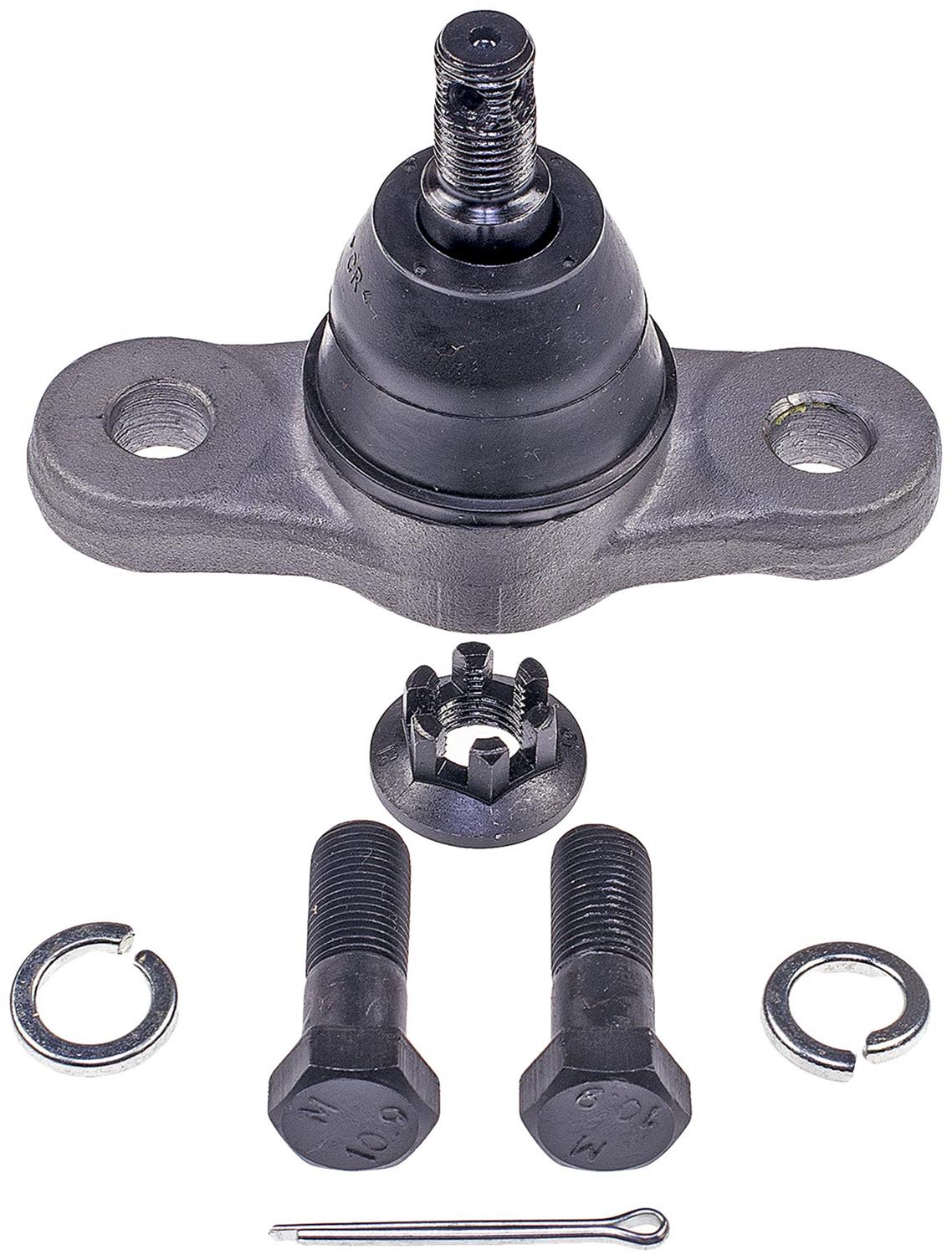 Ball Joint - Suspension Ball Joint - This extended life ball joint is built for smooth performance and superior durability. Featuring a hardened stud, highly polished ball, a maintenance-free polymer bearing, I.C.E. synthetic grease and premium corrosion resistance. - BJ63065XL Front, Driver or Passenger Side, Lower Ball Joint Premium Chassis Series