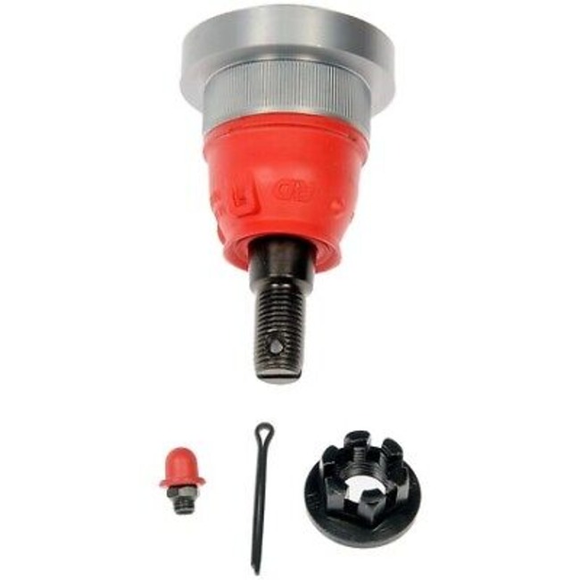 Ball Joint - Suspension Ball Joint - This rugged duty ball joint is built for maximum load absorption and durability. Featuring a hardened ball stud with a highly polished ball, a serviceable integrated bearing, I.C.E. synthetic grease and premium corrosion resistance. - BJ81186RD Front, Driver or Passenger Side, Upper Ball Joint Premium Chassis Series