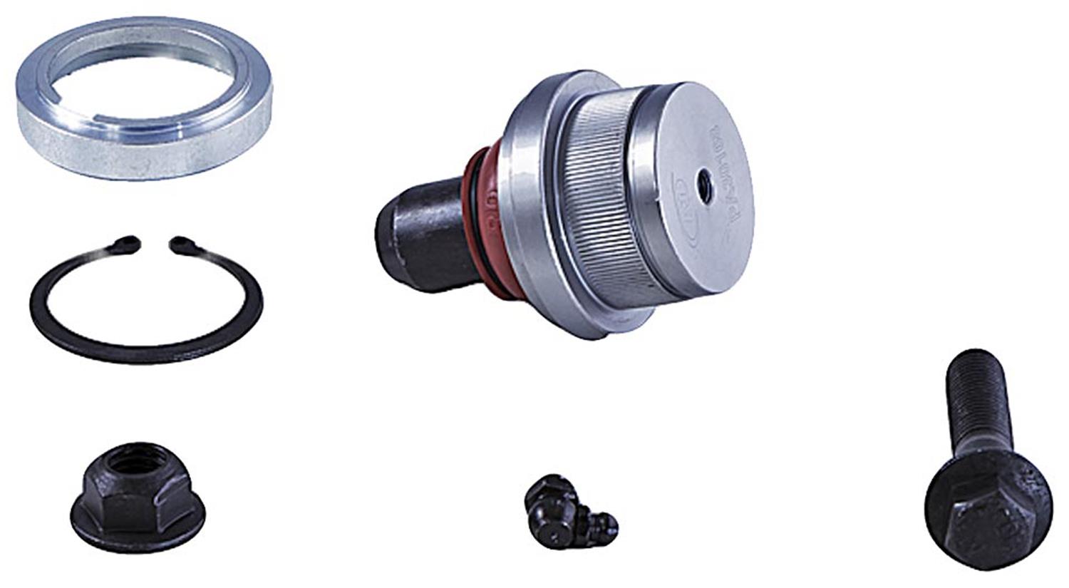 Ball Joint - Suspension Ball Joint - This rugged duty ball joint is built for maximum load absorption and durability. Featuring a hardened ball stud with a highly polished ball, a serviceable integrated bearing, I.C.E. synthetic grease and premium corrosion resistance. - BJ85156RD Front, Driver or Passenger Side, Upper Ball Joint Premium Chassis Series - Dorman Suspension Ball Joint - Suspension Ball Joint