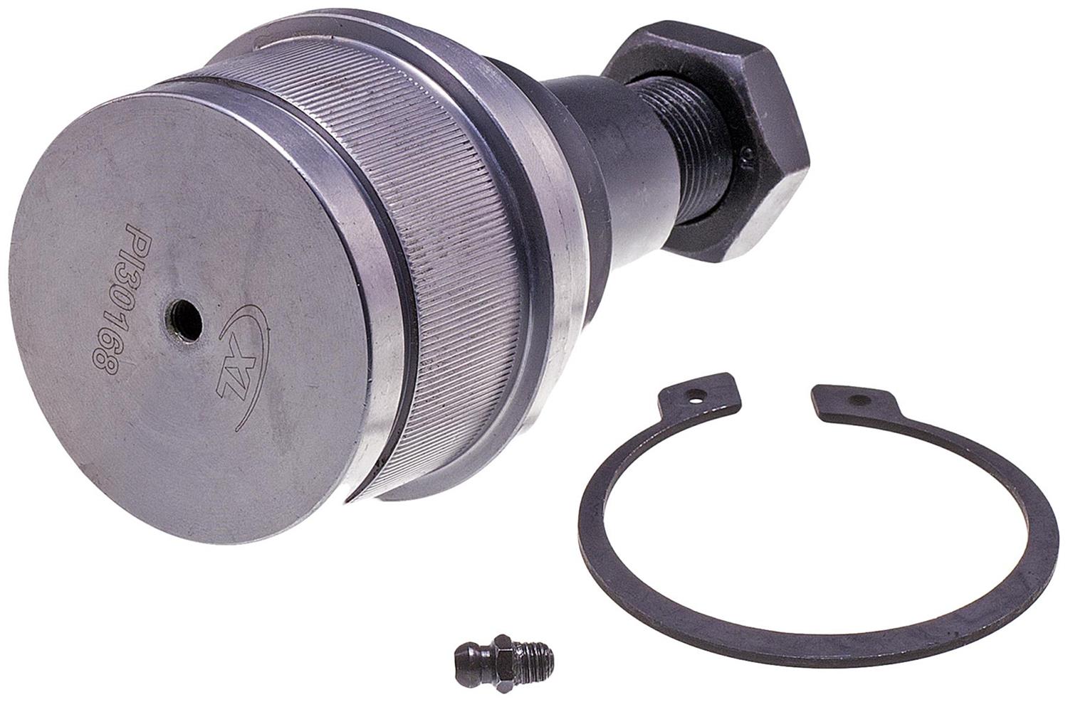 Ball Joint - Suspension Ball Joint - This extended life ball joint is built for smooth performance and superior durability. Featuring a hardened stud, highly polished ball, a maintenance-free polymer bearing, I.C.E. synthetic grease and premium corrosion resistance. - BJ85485XL Front, Driver or Passenger Side, Lower Ball Joint Premium Chassis Series